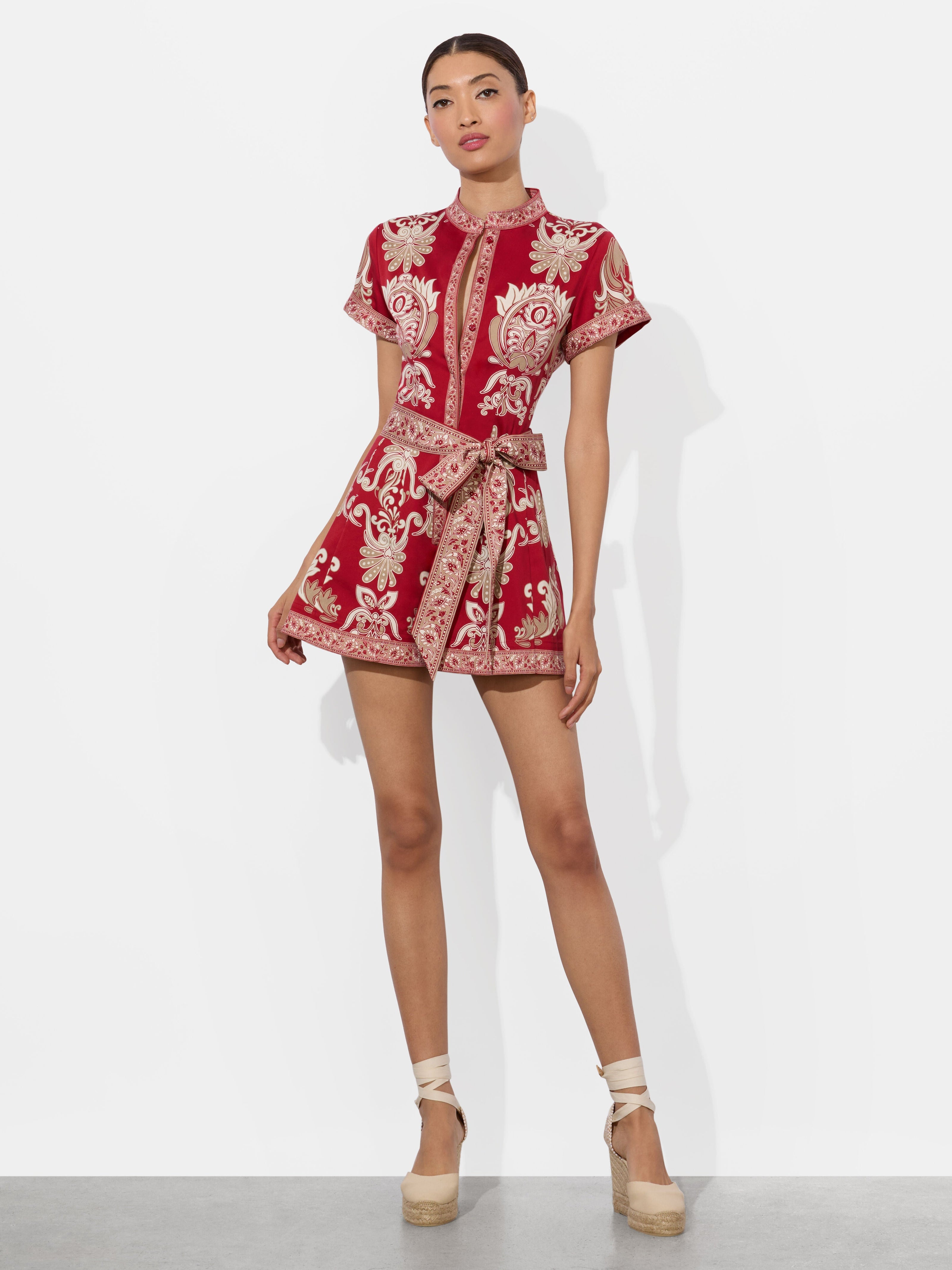 LUCY BUTTON DOWN ROMPER-ALICE + OLIVIA