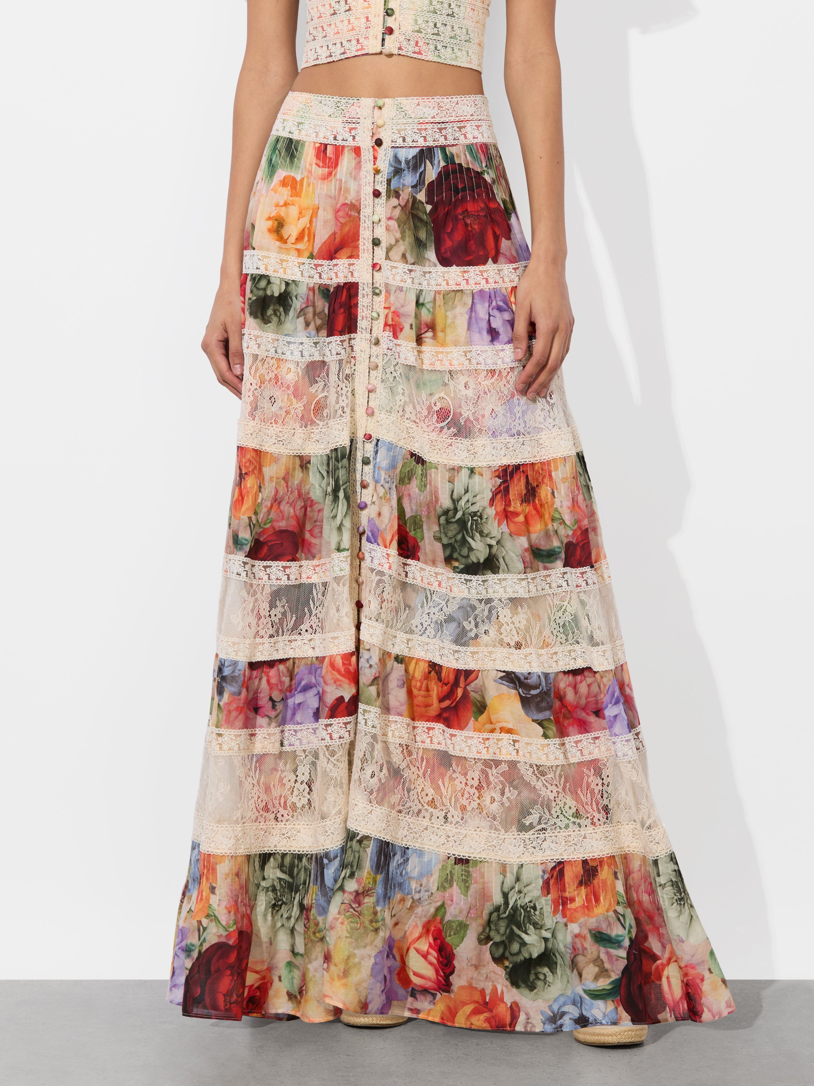 ADIRA TIERED MAXI SKIRT-ALICE + OLIVIA