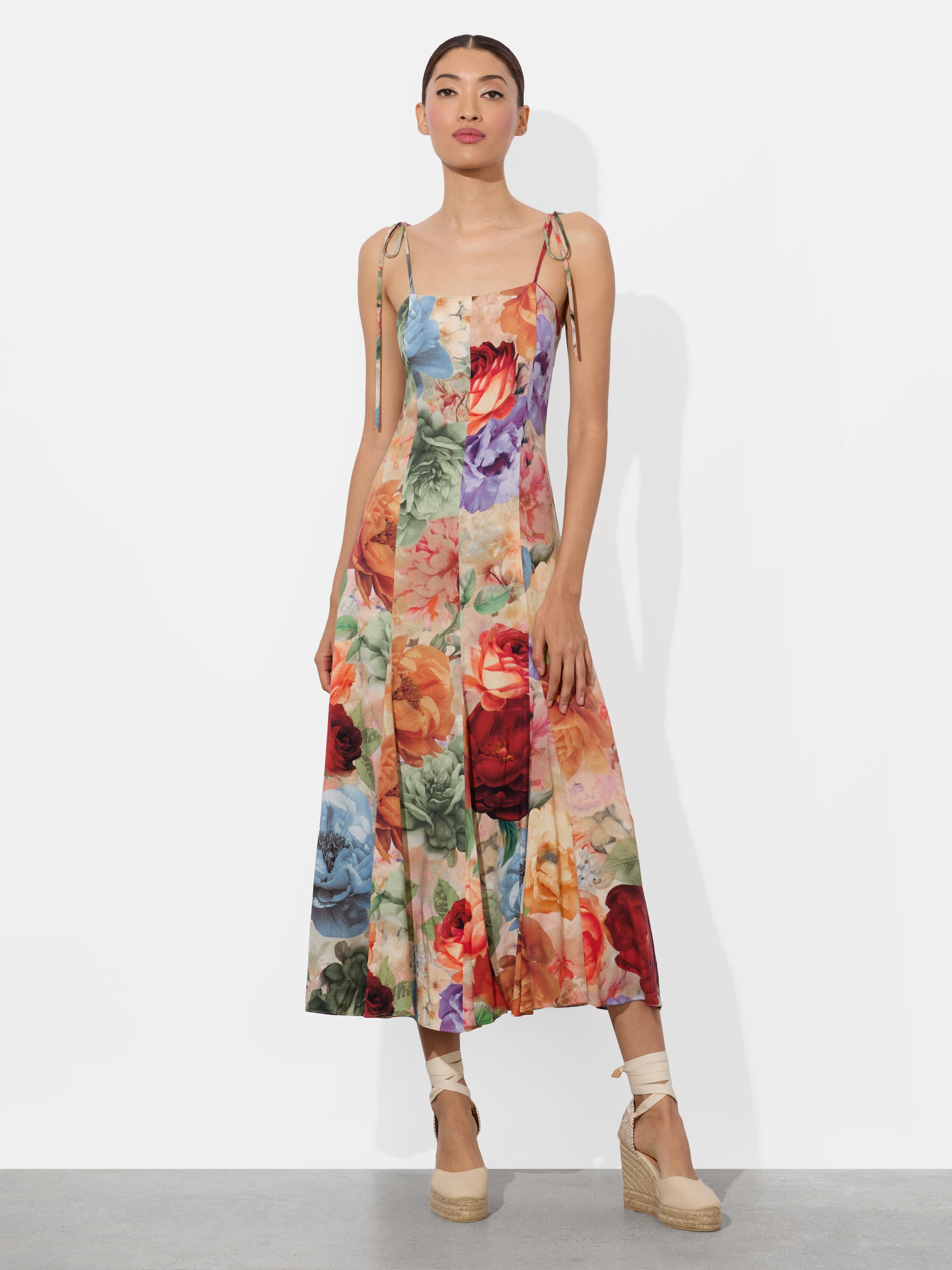 JEANETTE PANELED MIDI DRESS-ALICE + OLIVIA