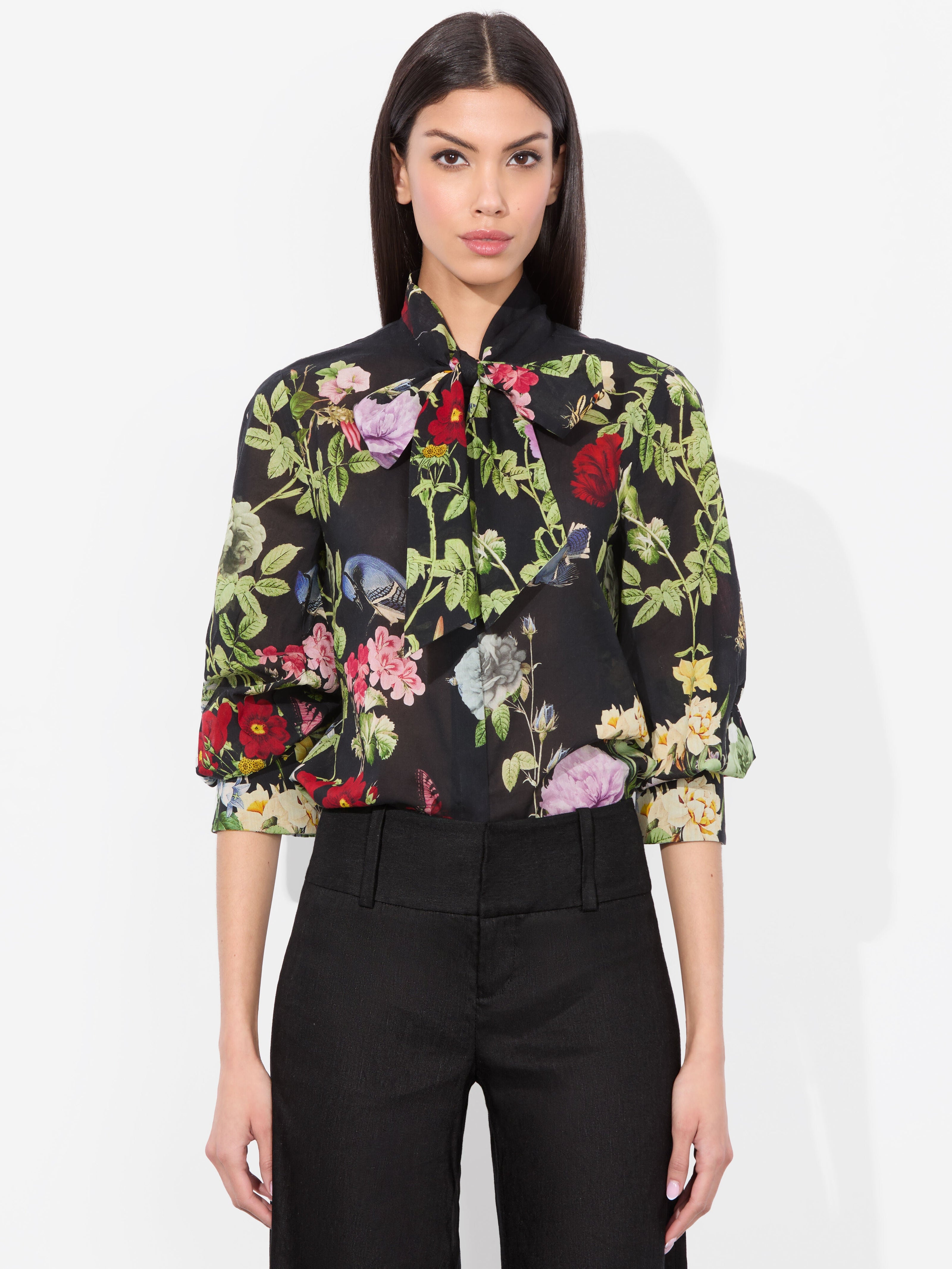 LLOYD SLIT SLEEVE BLOUSE-ALICE + OLIVIA