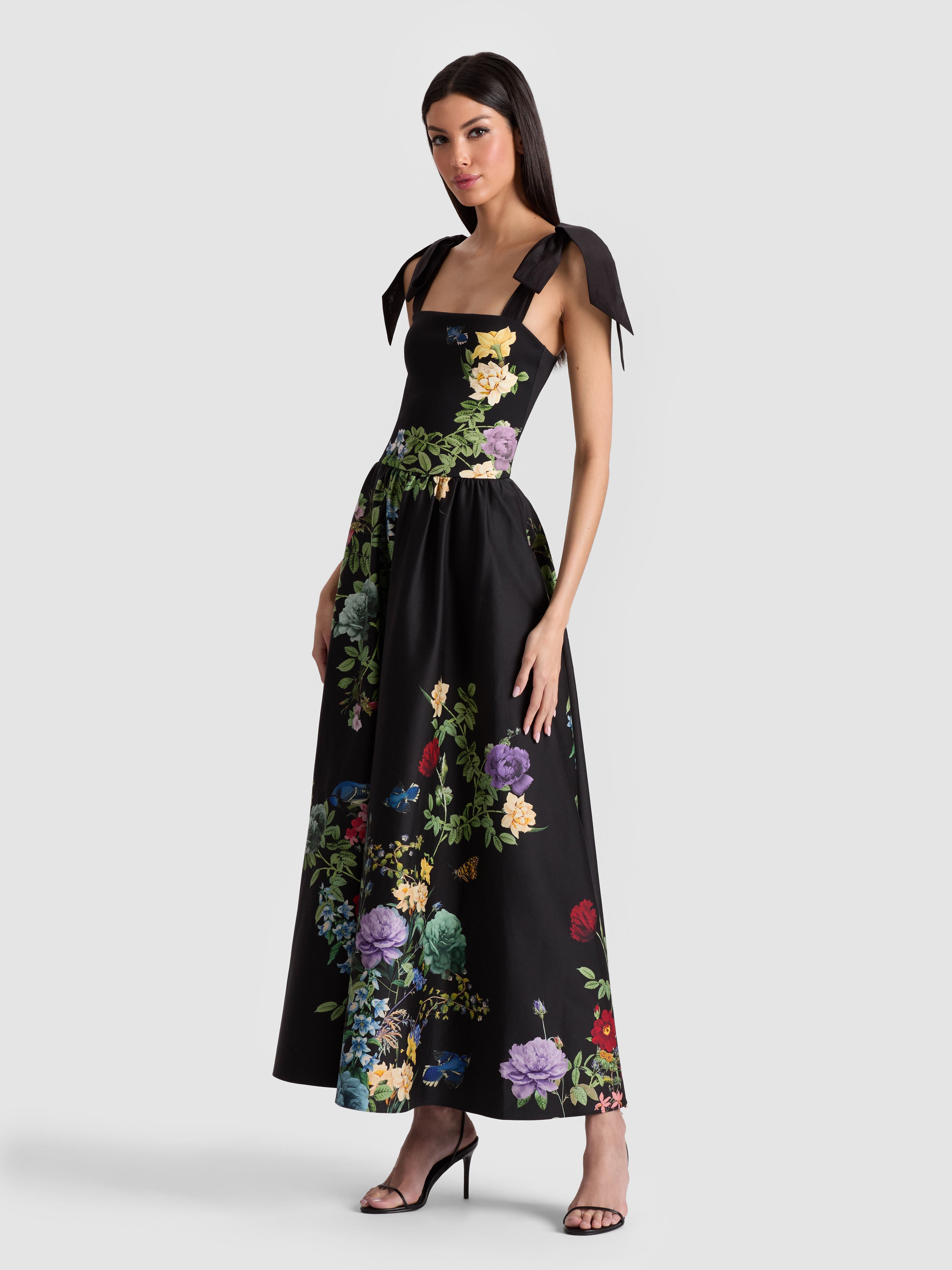ORIANA DROP WAIST MIDI DRESS-ALICE + OLIVIA