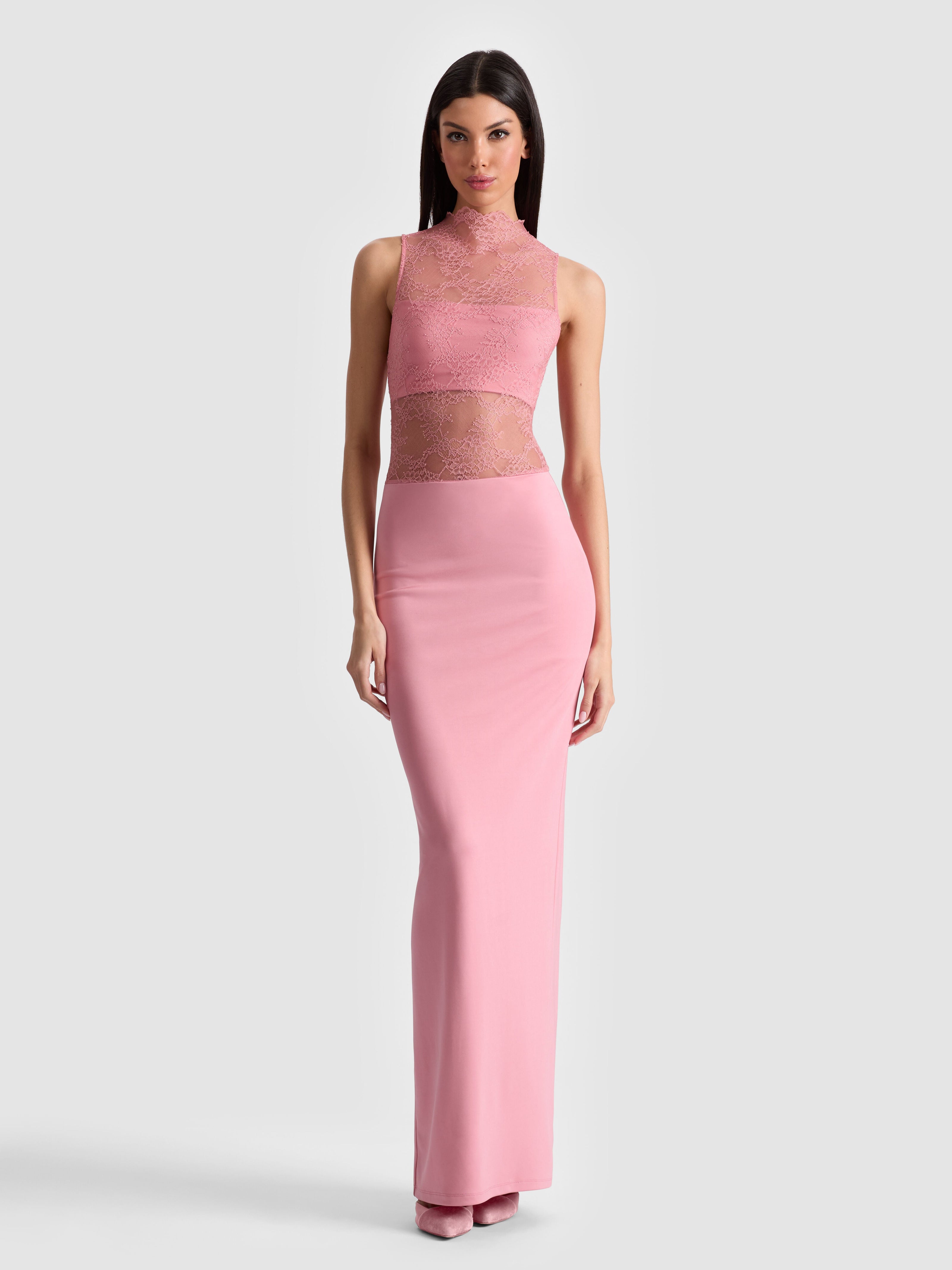 NICHOL LACE MAXI DRESS-ALICE + OLIVIA