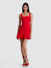 KAIDRA LINEN MINI DRESS-ALICE + OLIVIA
