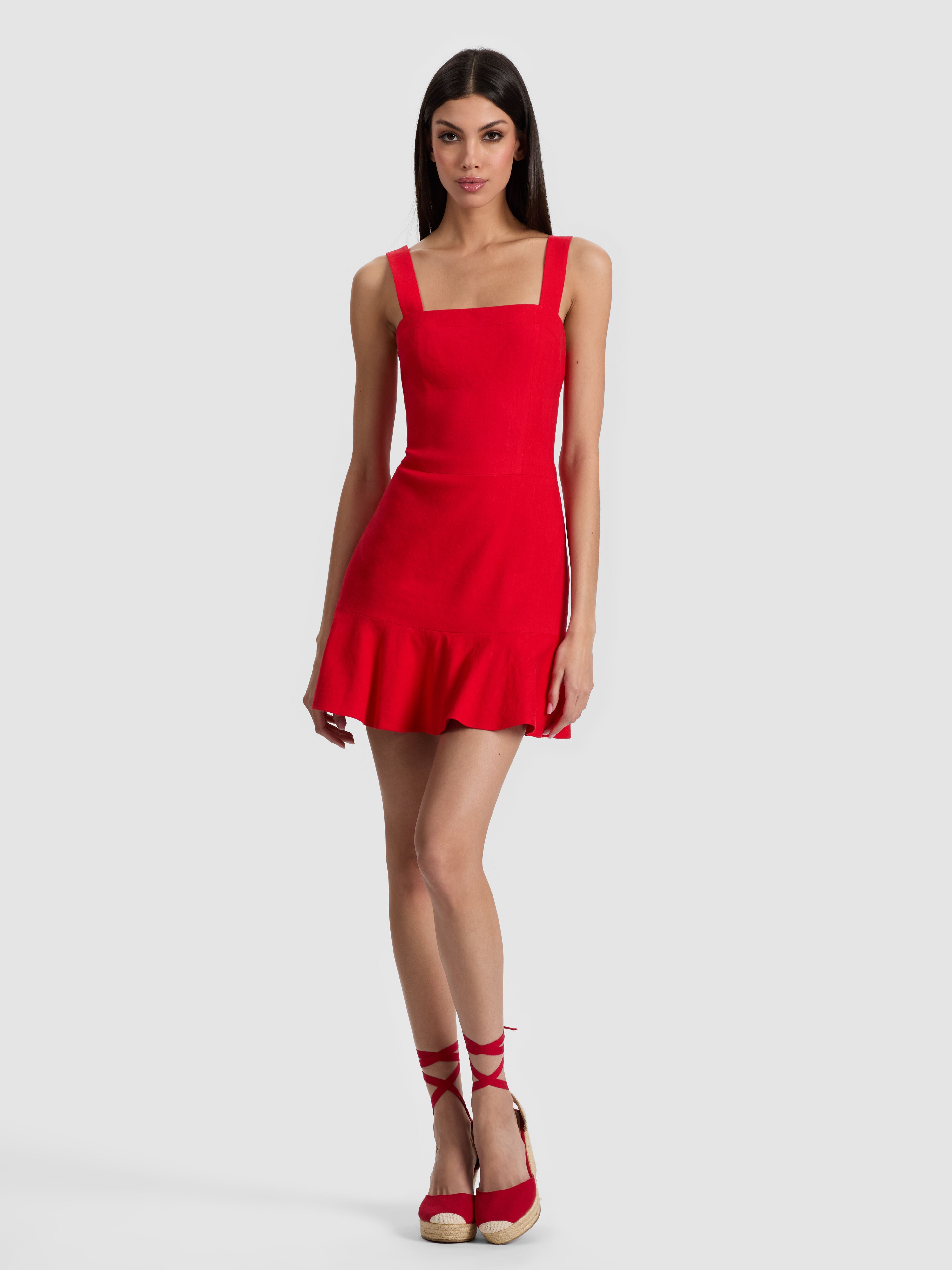 KAIDRA LINEN MINI DRESS