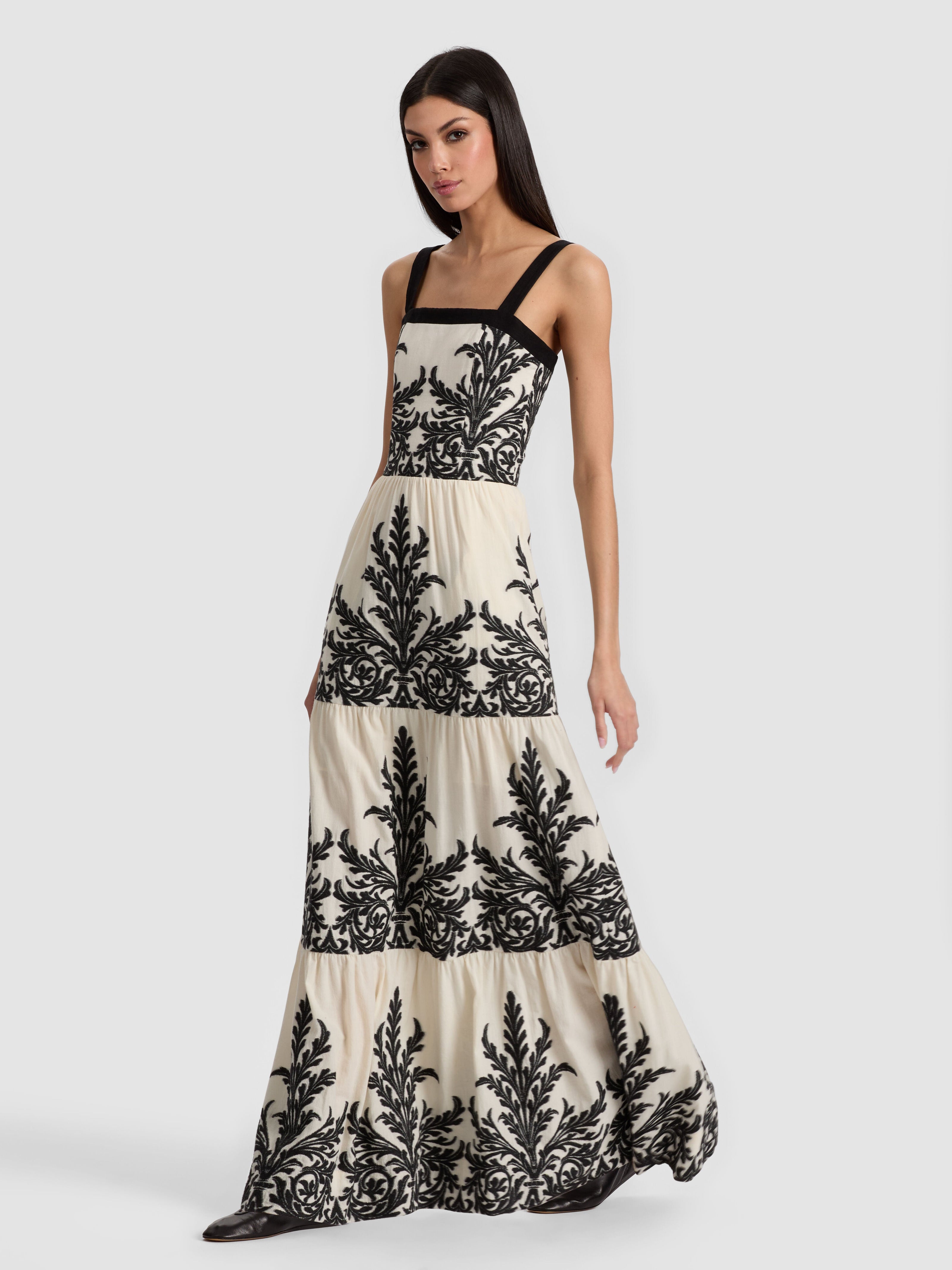 SAIGE TIERED MAXI DRESS-ALICE + OLIVIA