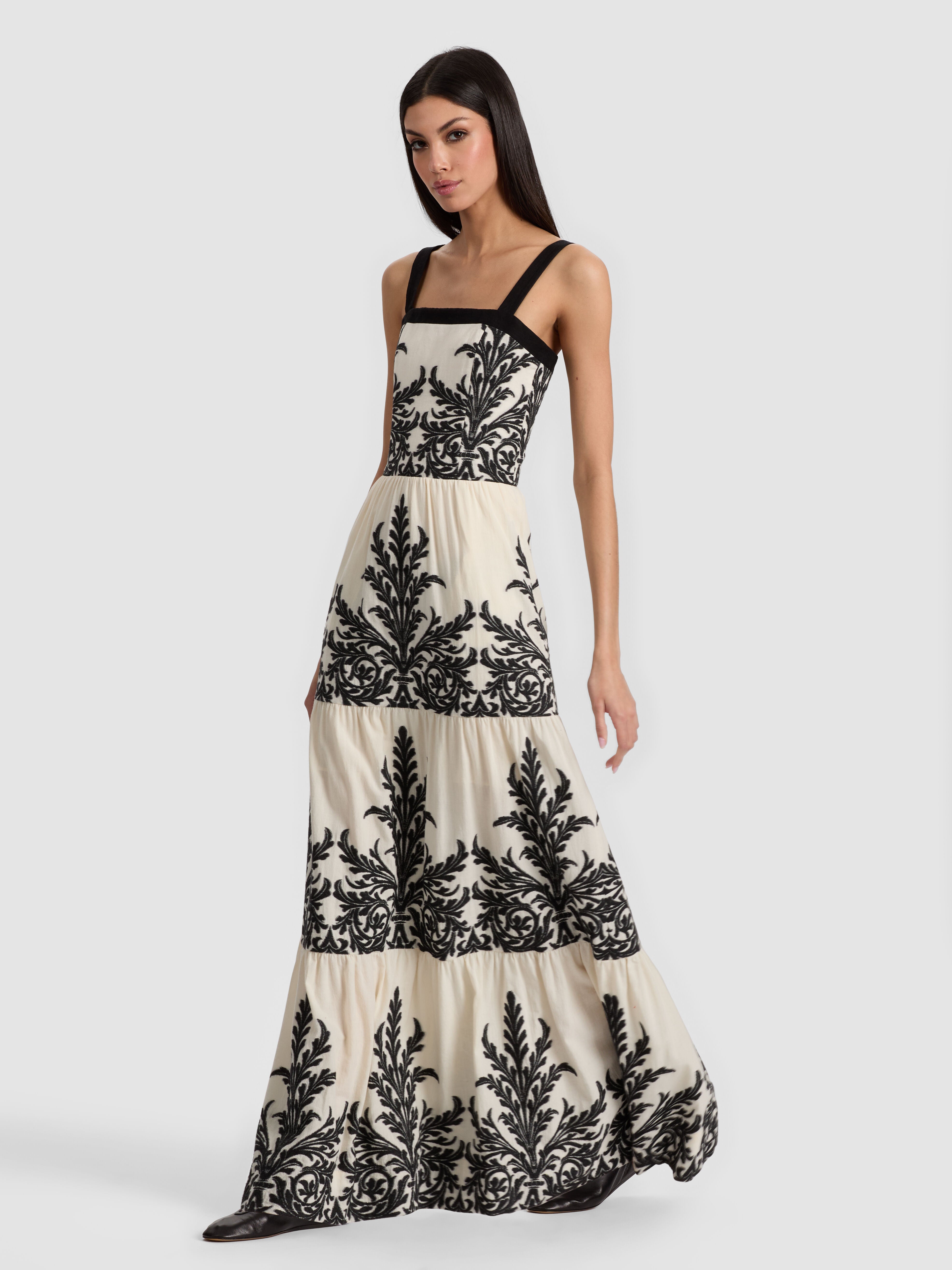 SAIGE TIERED MAXI DRESS-ALICE + OLIVIA