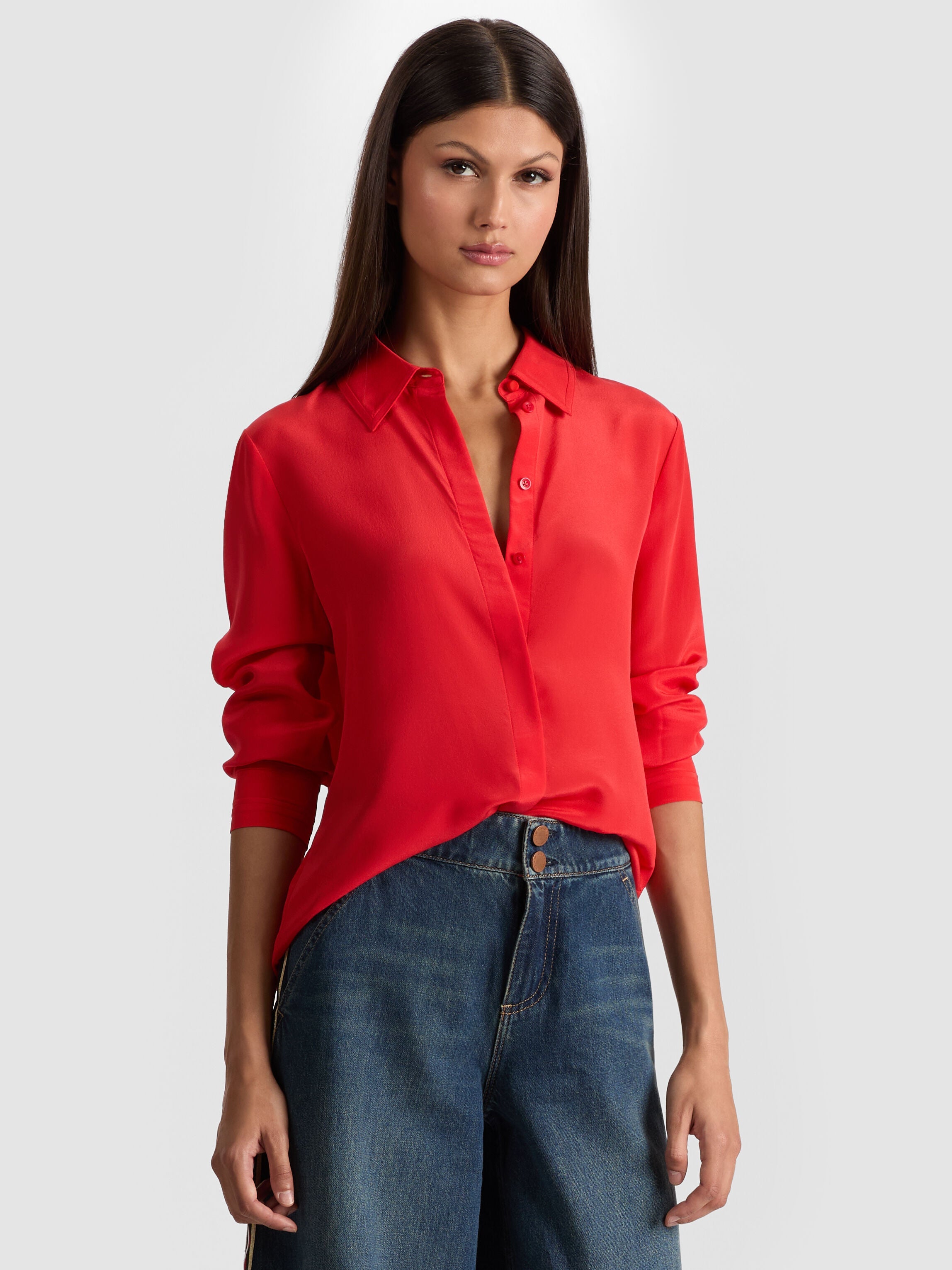 WILLA SILK BLOUSE-ALICE + OLIVIA