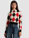 CAROLANN ARGYLE PULLOVER-ALICE + OLIVIA