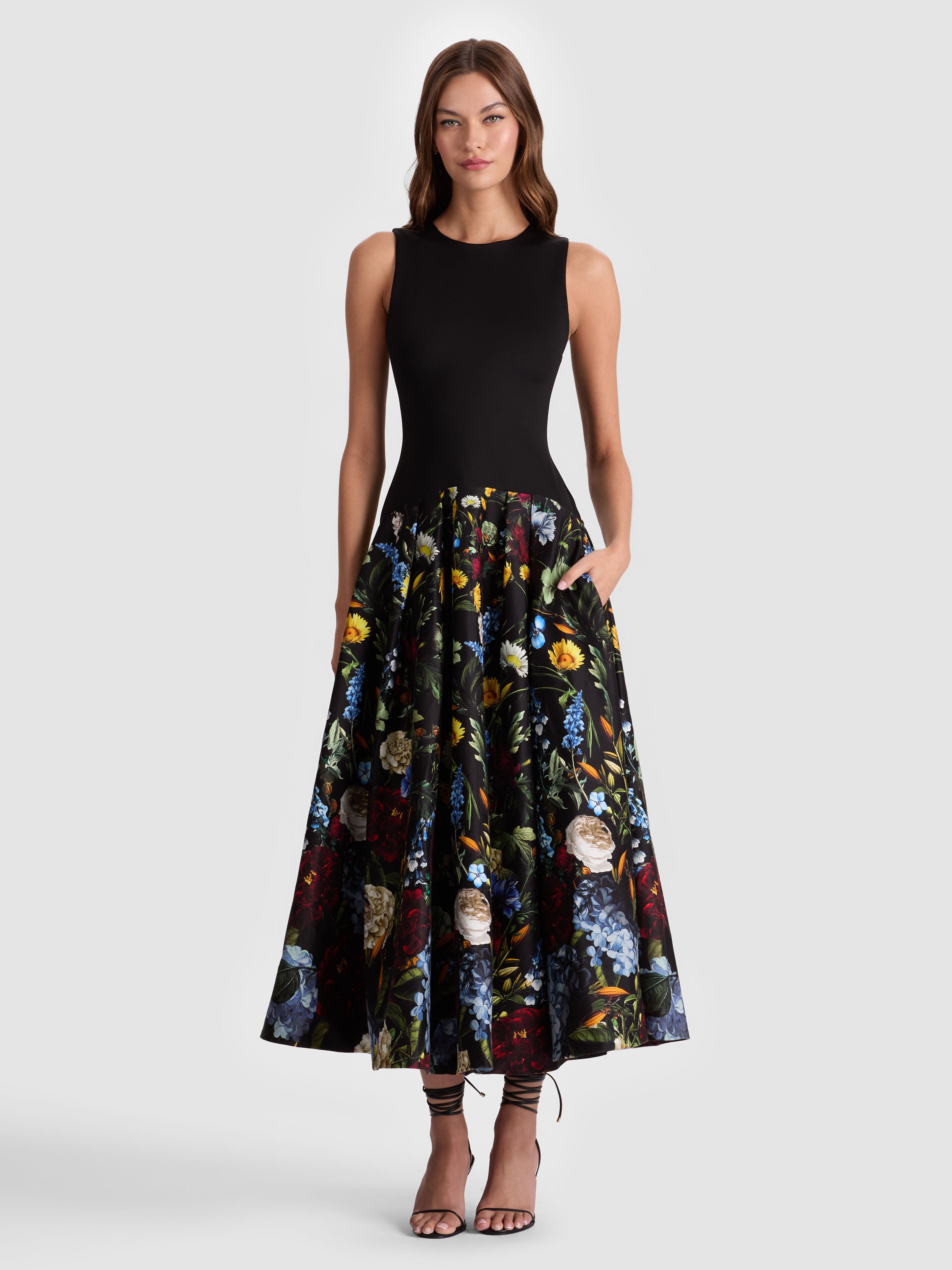 ADLEY DROP WAIST MIDI DRESS-ALICE + OLIVIA