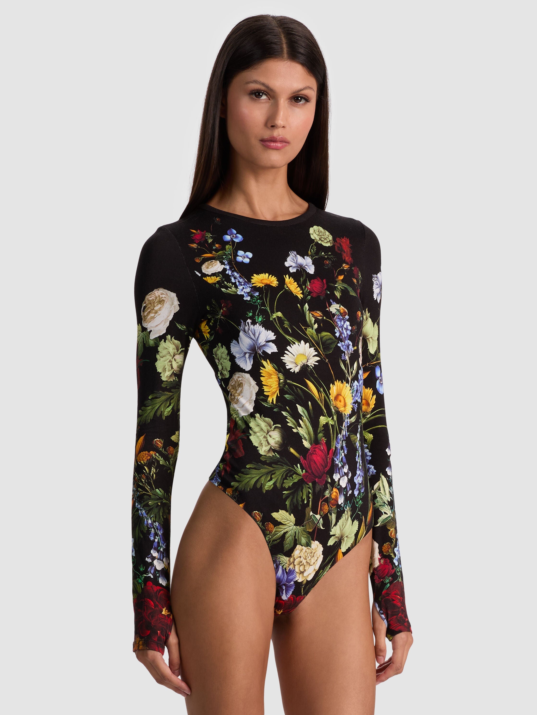 OLEA LONG SLEEVE BODYSUIT-ALICE + OLIVIA