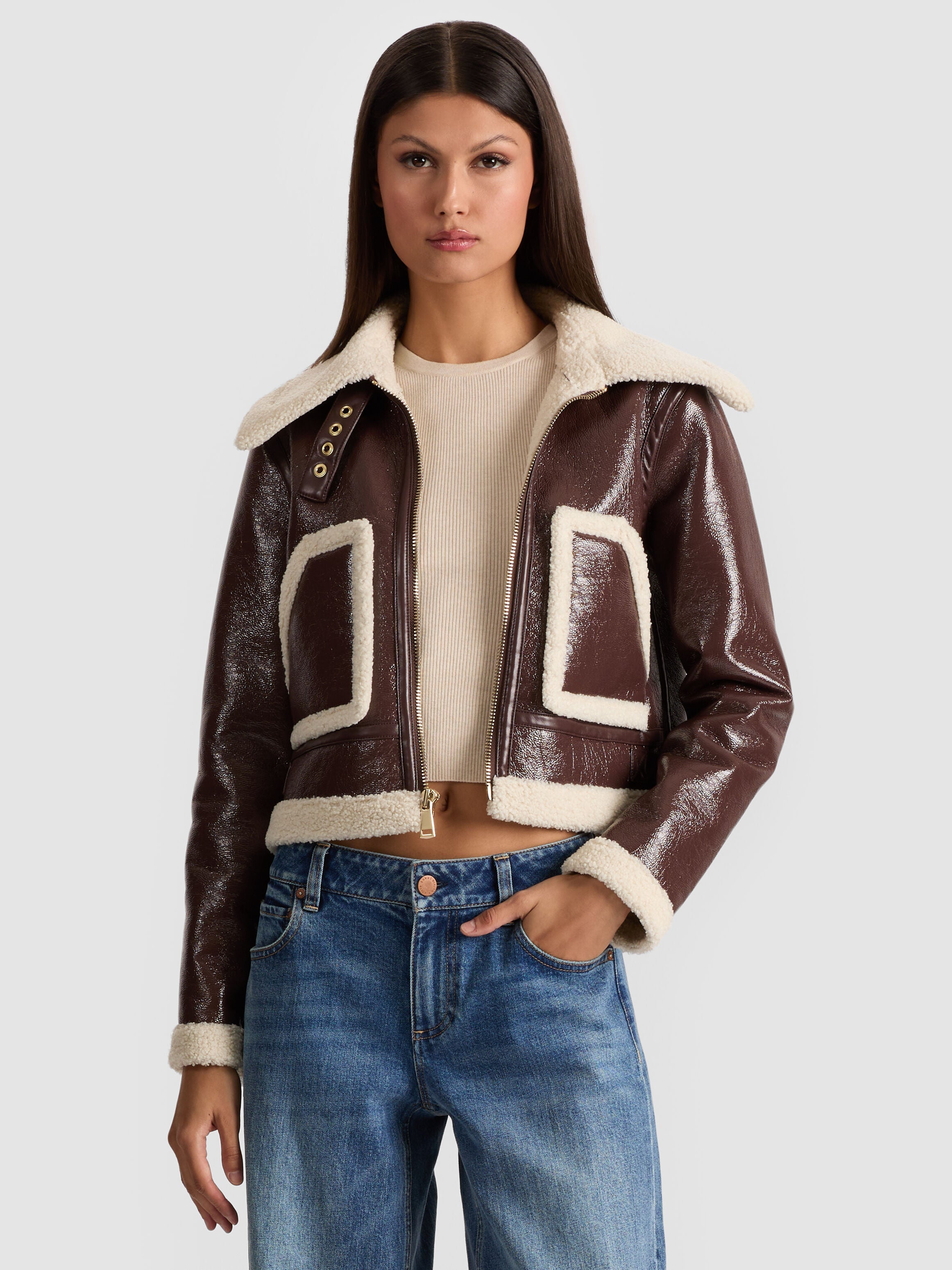 ISAIAH FAUX SHEARLING JACKET