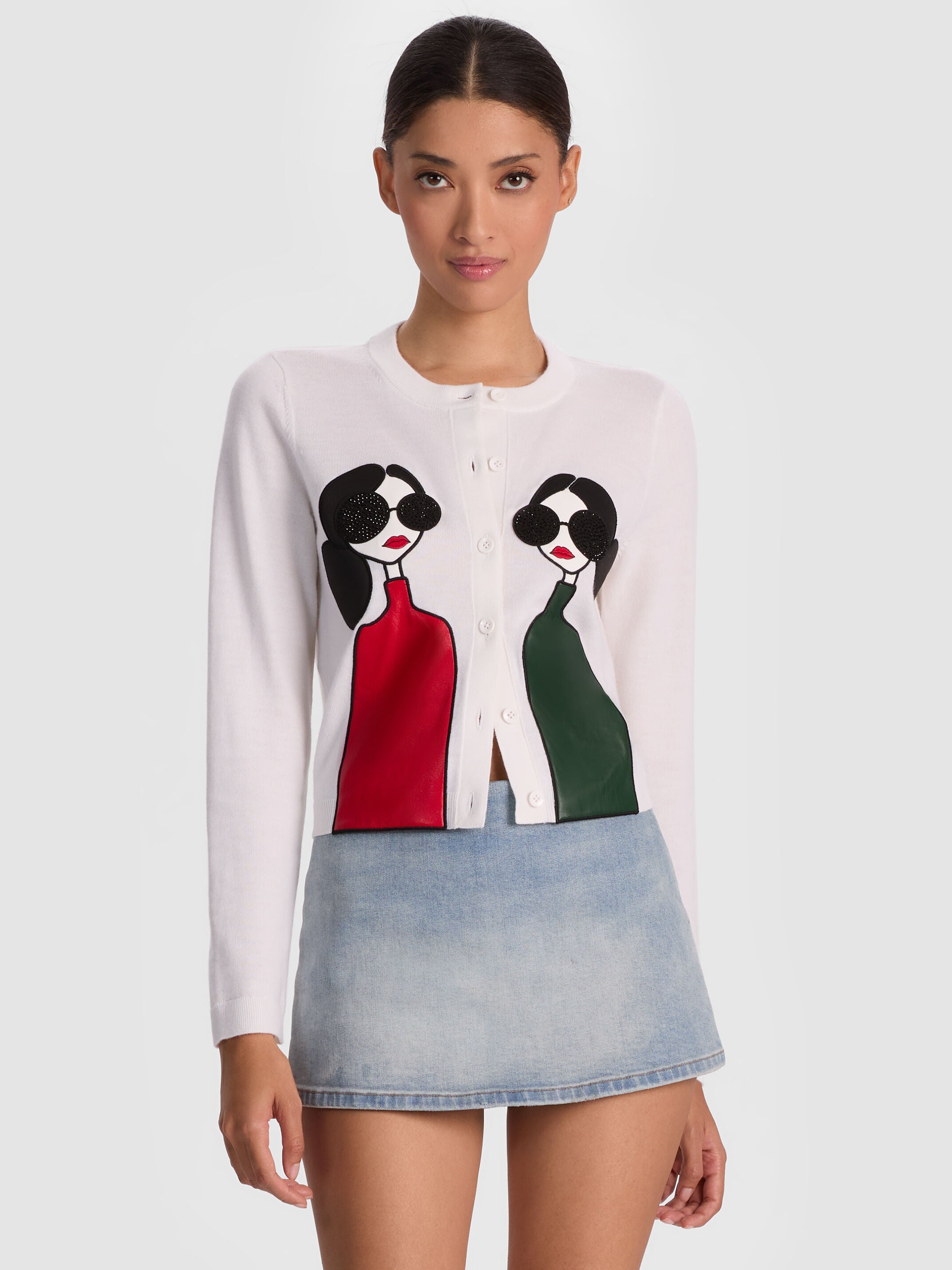 RUTHY STACEFACE CARDIGAN-ALICE + OLIVIA