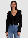 EILEEN RUFFLE CARDIGAN-ALICE + OLIVIA