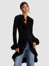 YARA RUFFLE CARDIGAN-ALICE + OLIVIA