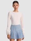 DELAINA TOP WITH RUFFLE CUFF-ALICE + OLIVIA