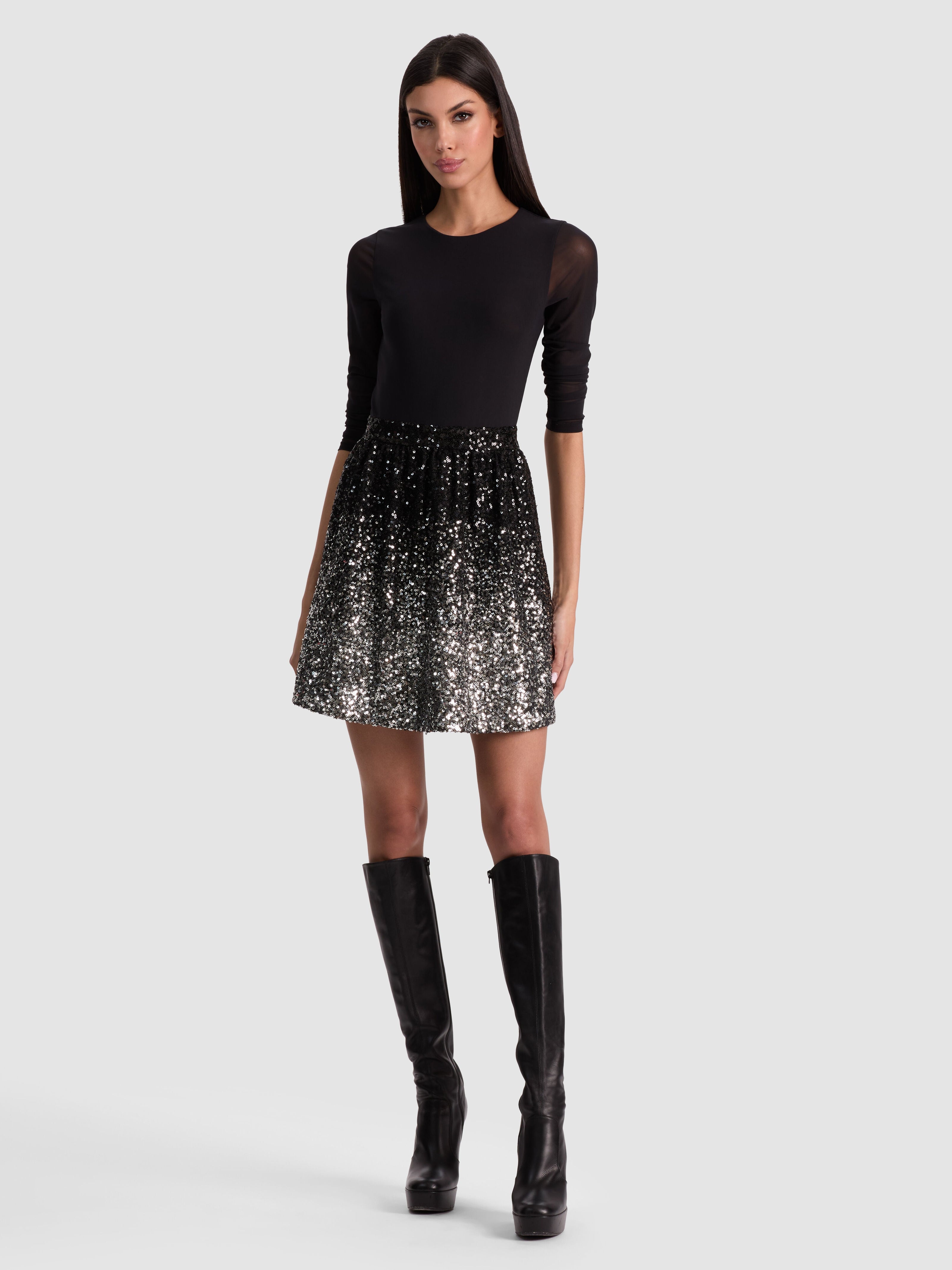 CHARA EMBELLISHED MINI DRESS-ALICE + OLIVIA