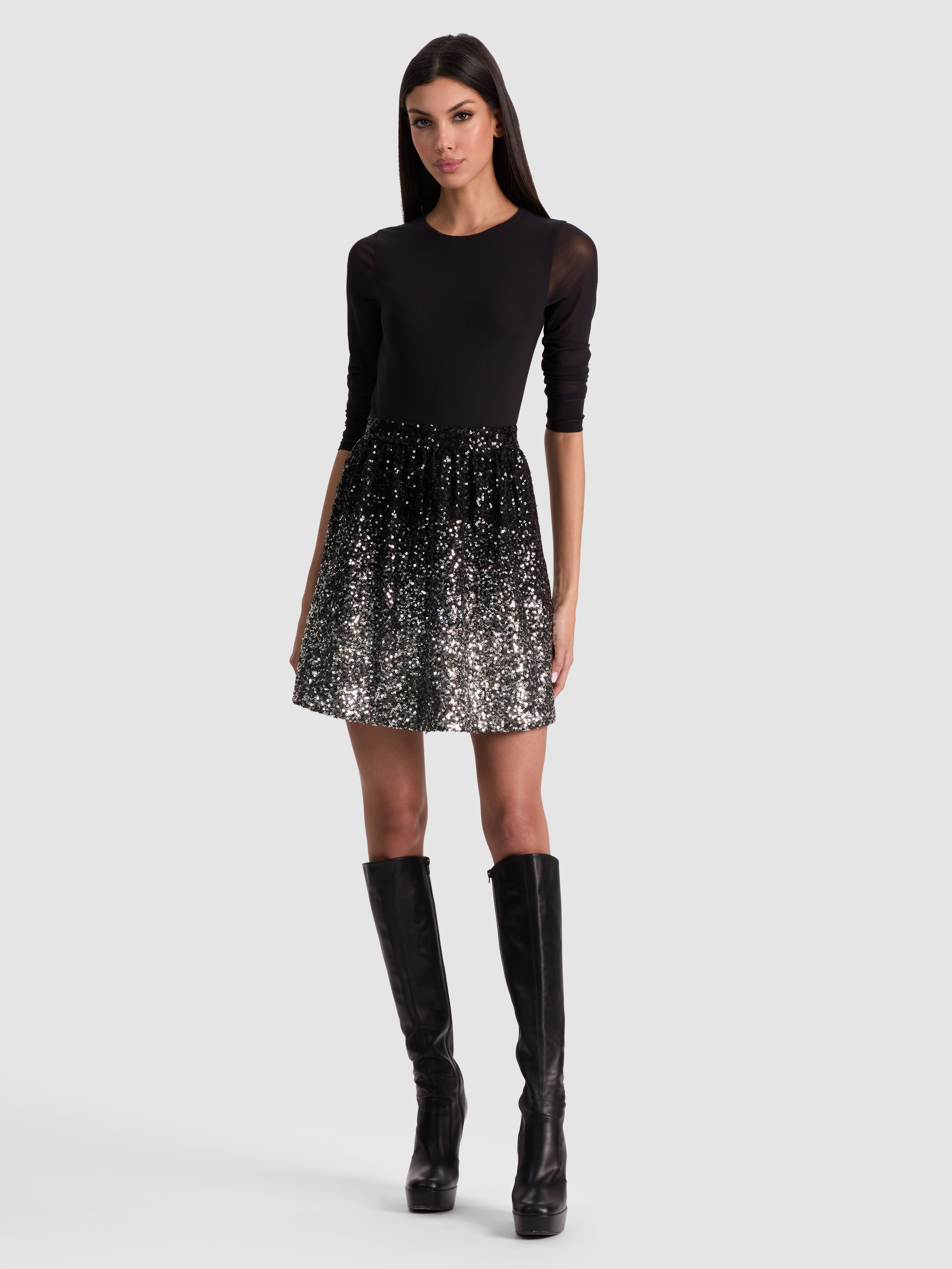 CHARA EMBELLISHED MINI DRESS-ALICE + OLIVIA