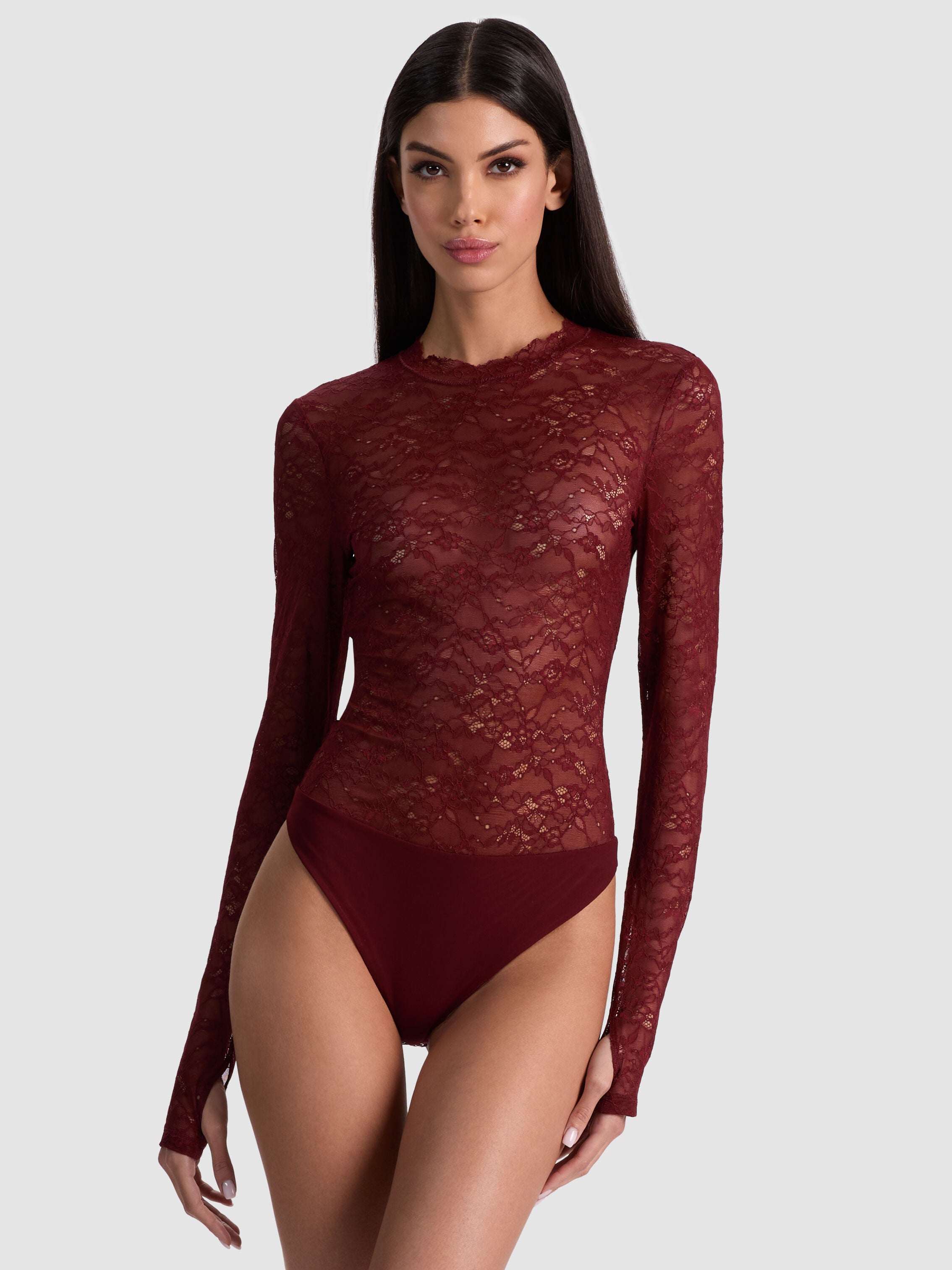 TAEYN LACE BODYSUIT-ALICE + OLIVIA