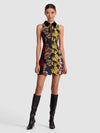 VELIA COLLARED MINI DRESS-ALICE + OLIVIA