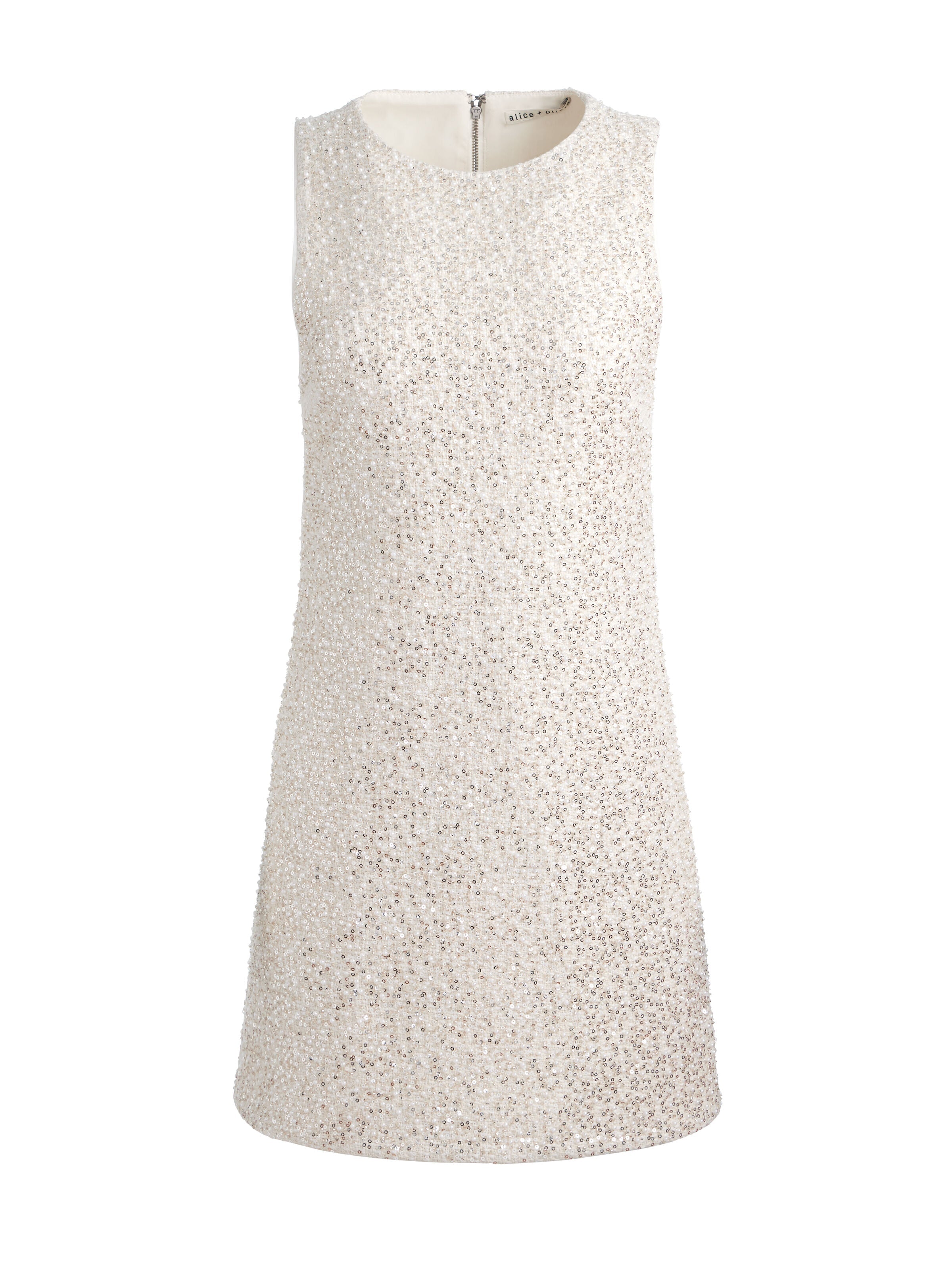 CADE EMBELLISHED TWEED MINI DRESS-ALICE + OLIVIA