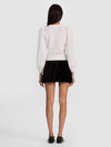 DORIS POINTELLE PULLOVER-SOFT WHITE/BLACK-ALICE + OLIVIA
