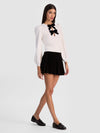 DORIS POINTELLE PULLOVER-SOFT WHITE/BLACK-ALICE + OLIVIA