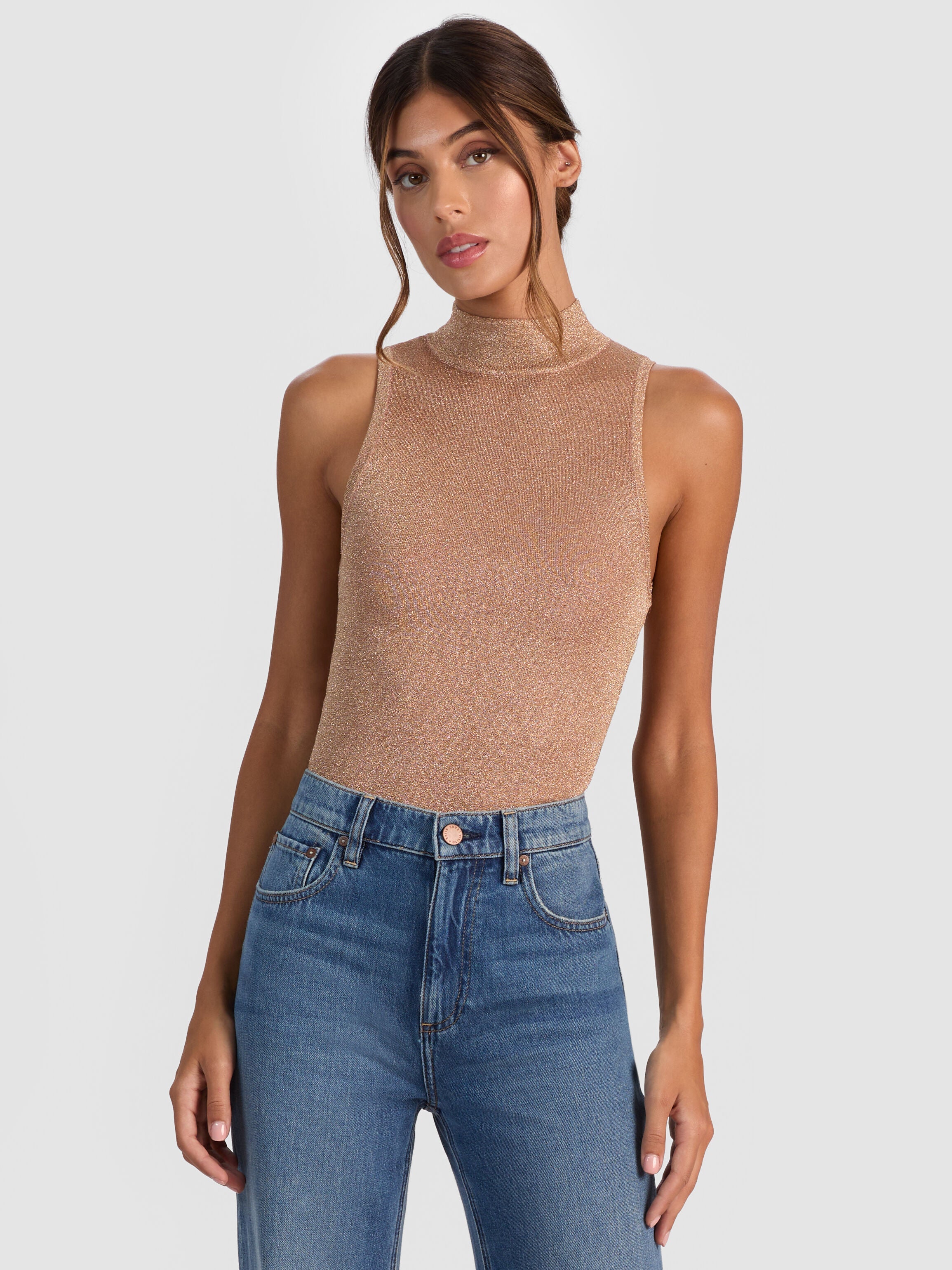 DARCEY METALLIC TANK-ALICE + OLIVIA