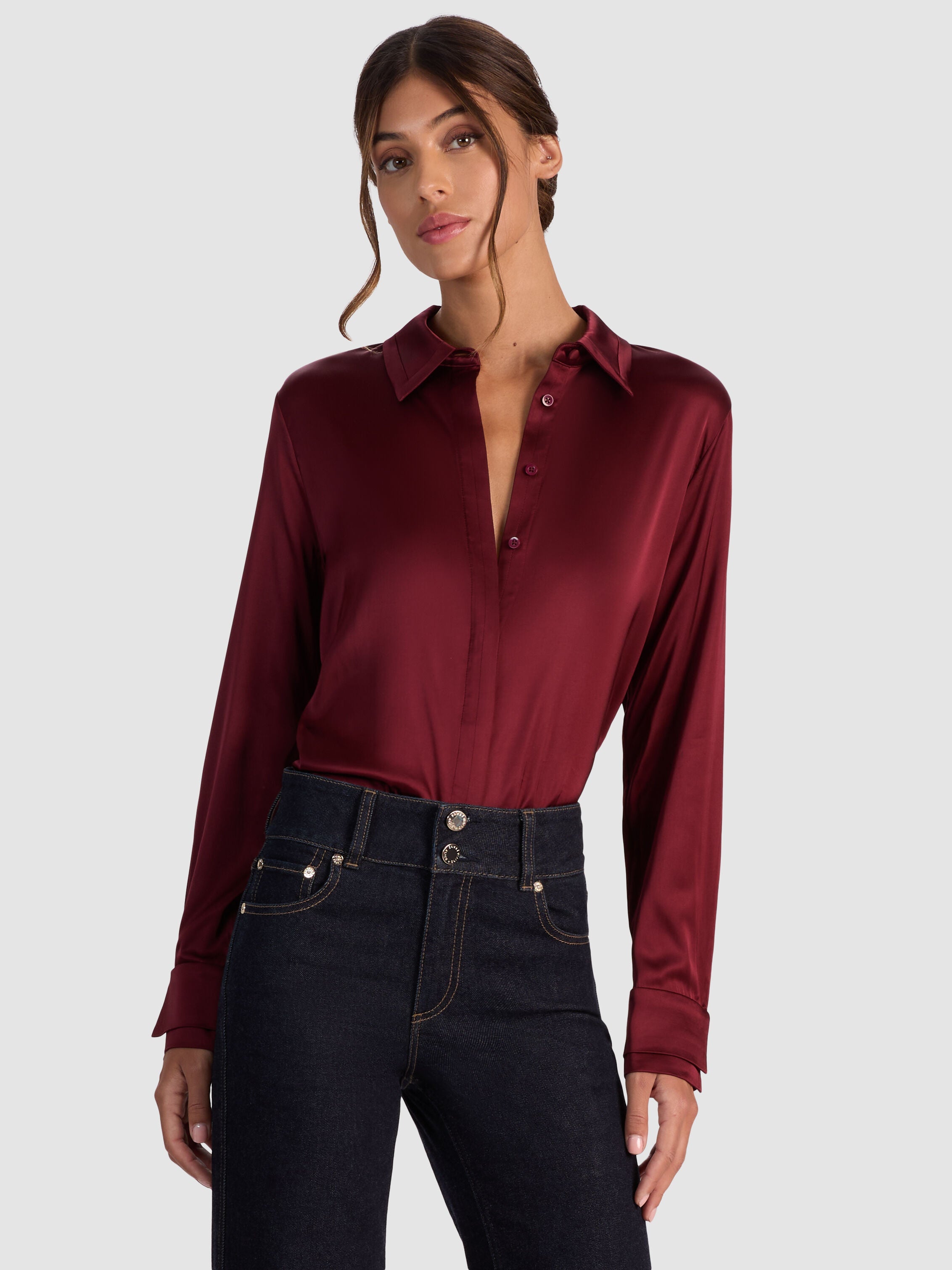 WILLA SILK BLOUSE-HANDS OF TIME-ALICE + OLIVIA