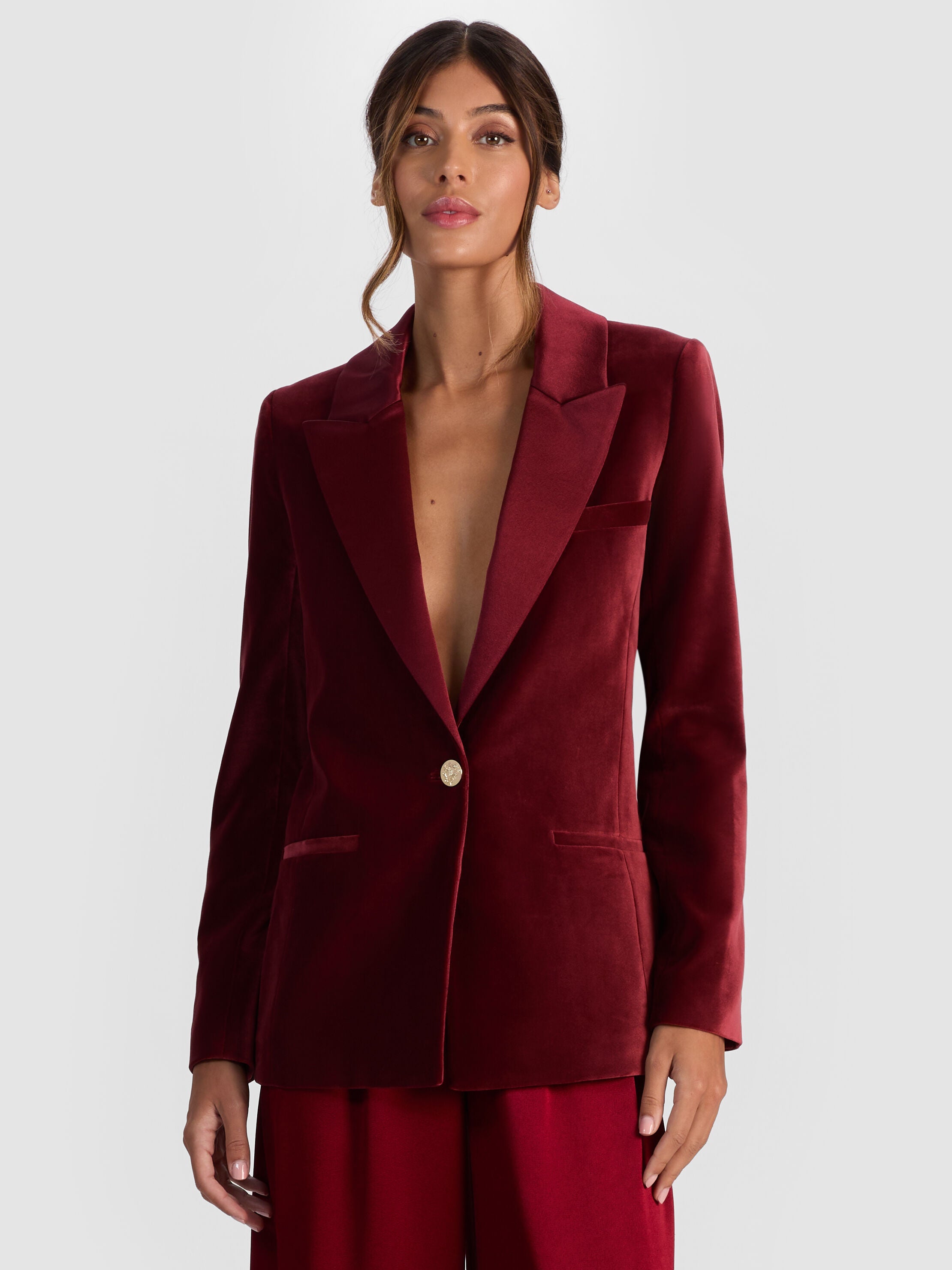 SILAS VELVET BLAZER-ALICE + OLIVIA