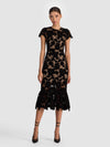 CLOVER OPEN BACK MIDI DRESS-ALICE + OLIVIA