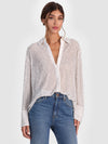 FINELY EMBELLISHED OVERSIZED BUTTON DOWN-ALICE + OLIVIA