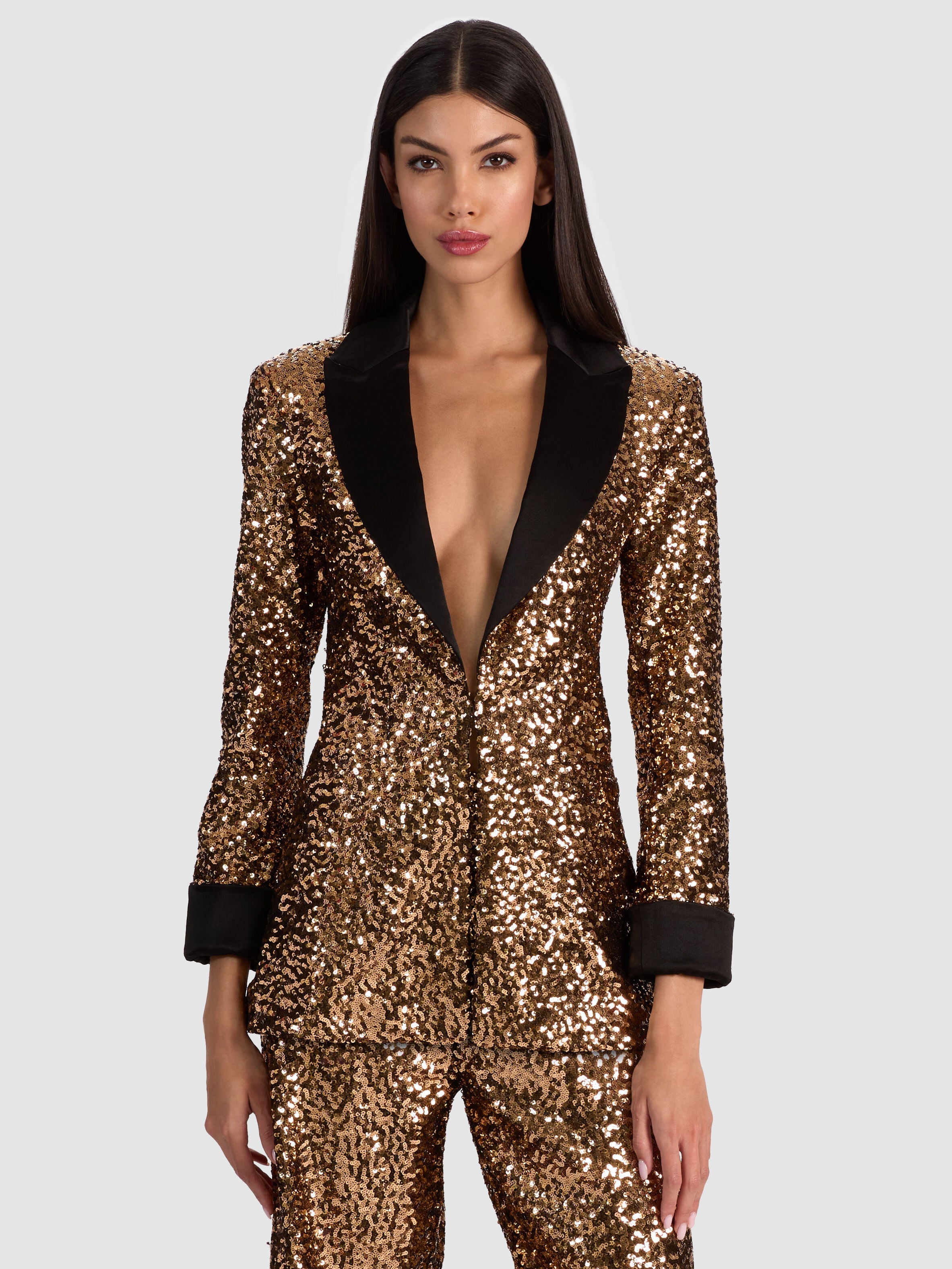 JUSTIN SEQUIN BLAZER-ALICE + OLIVIA