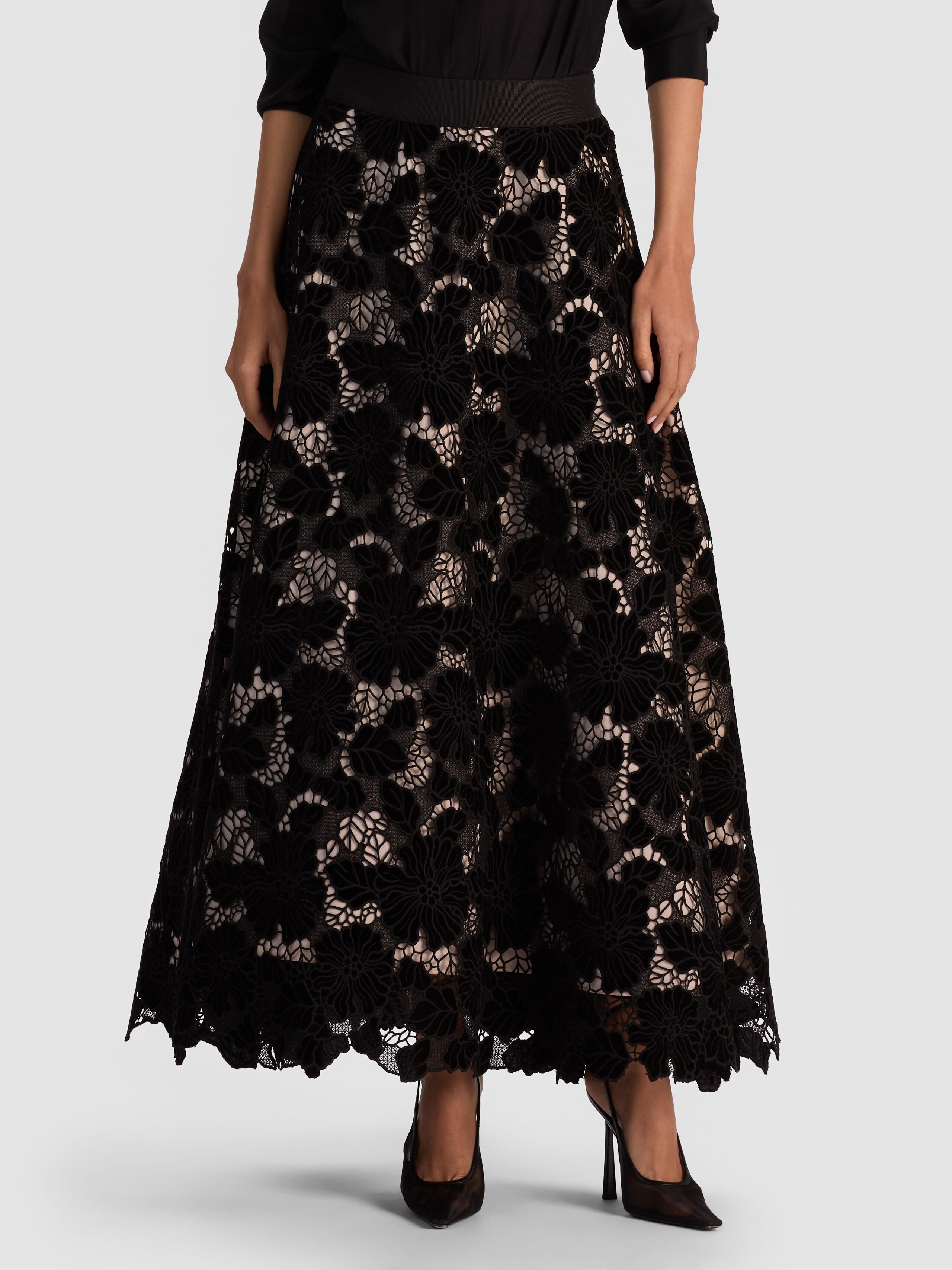 LORENA LACE MAXI SKIRT-ALICE + OLIVIA