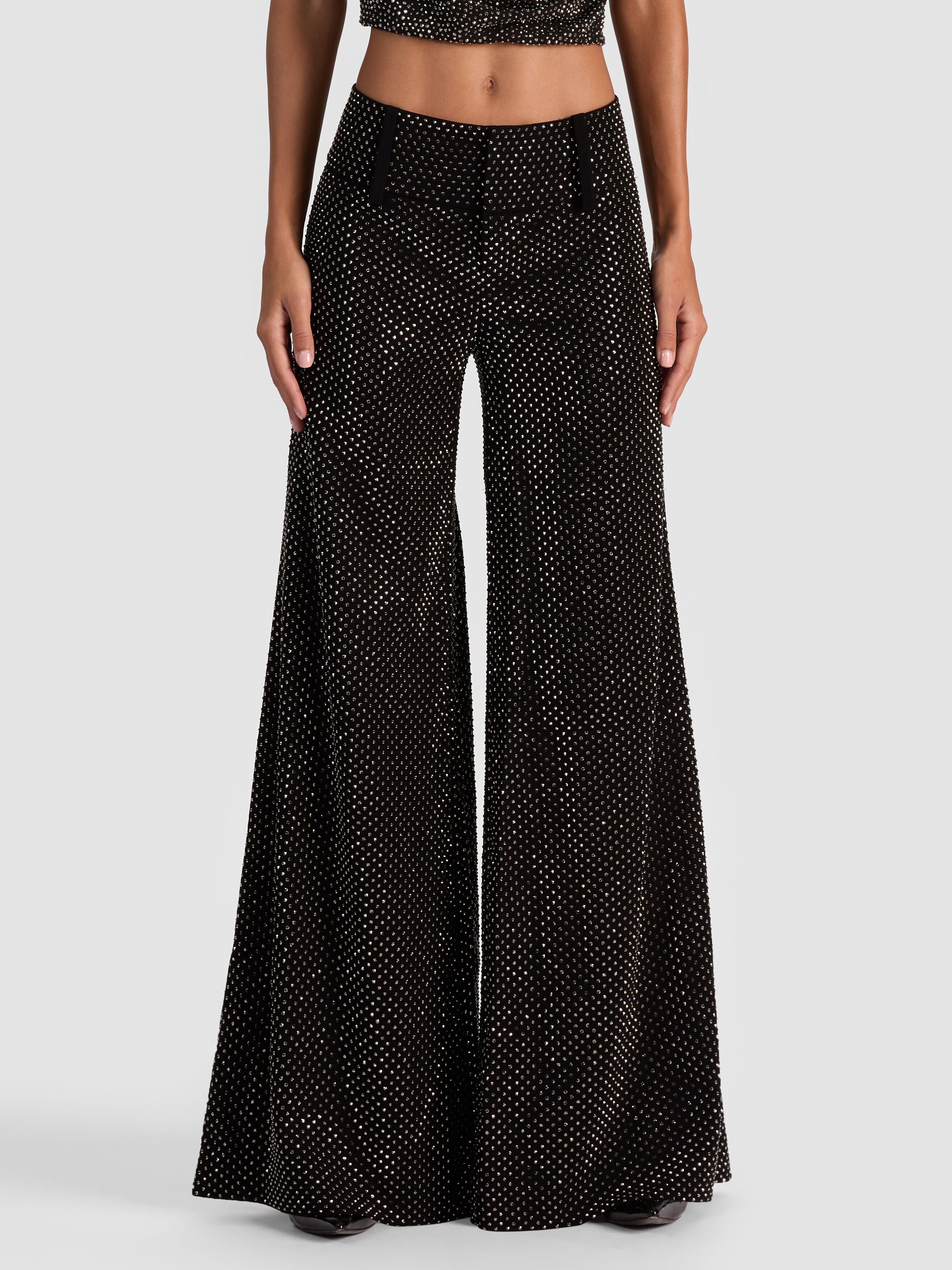 OLIVIA EMBELLISHED WIDE LEG PANT-ALICE + OLIVIA