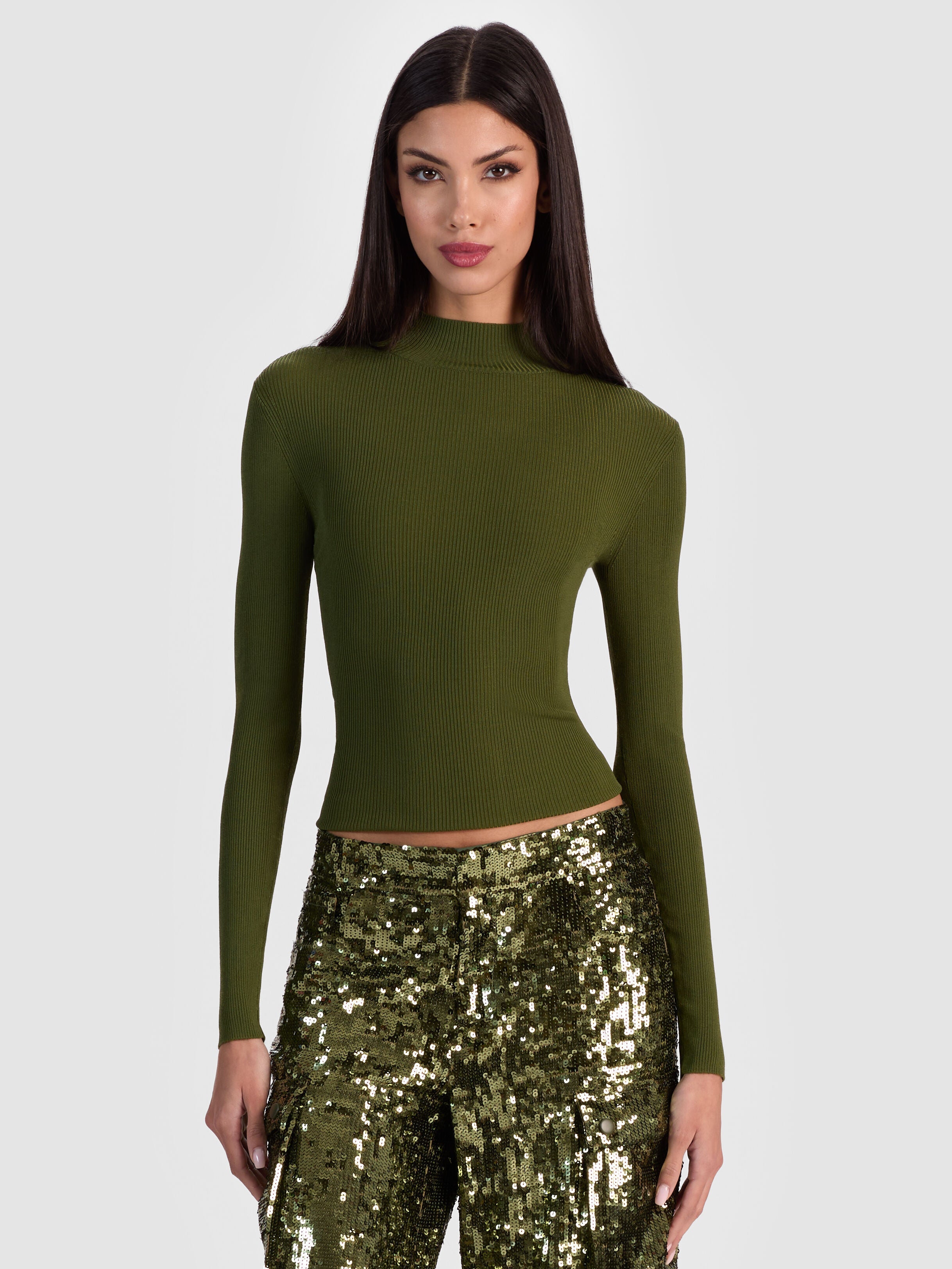 ROBERTA RIBBED TURTLENECK-ALICE + OLIVIA