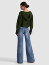 COREY HOODED CASHMERE CARDIGAN-DARK OLIVE-ALICE + OLIVIA