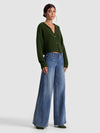 COREY HOODED CASHMERE CARDIGAN-DARK OLIVE-ALICE + OLIVIA