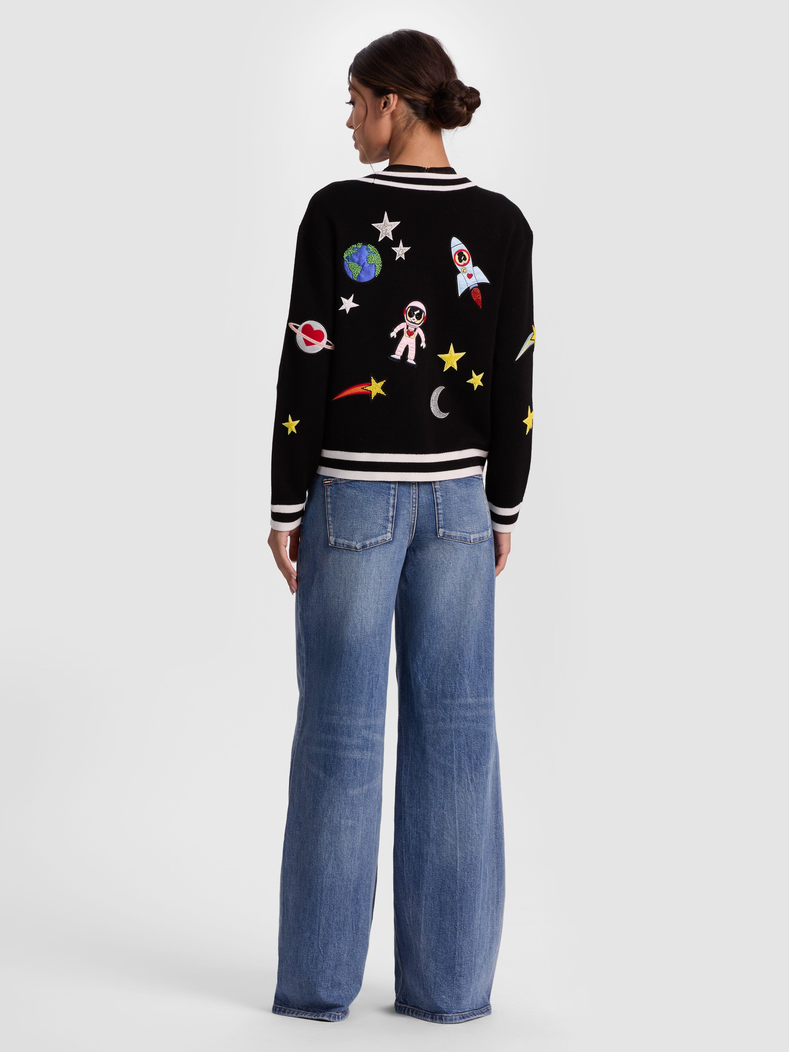 BRADLEY SPACE STACEFACE CARDIGAN-ALICE + OLIVIA