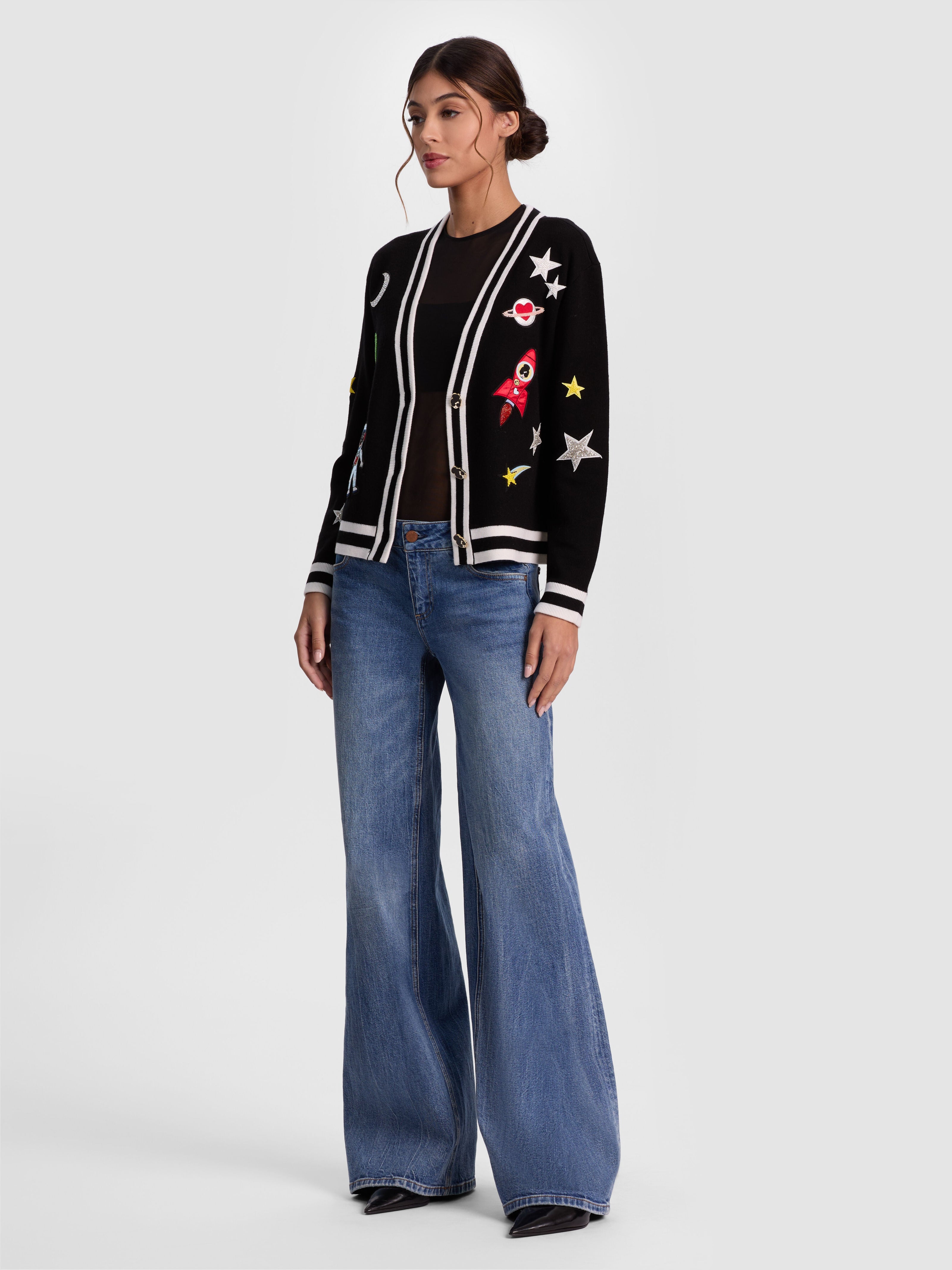 BRADLEY SPACE STACEFACE CARDIGAN-ALICE + OLIVIA