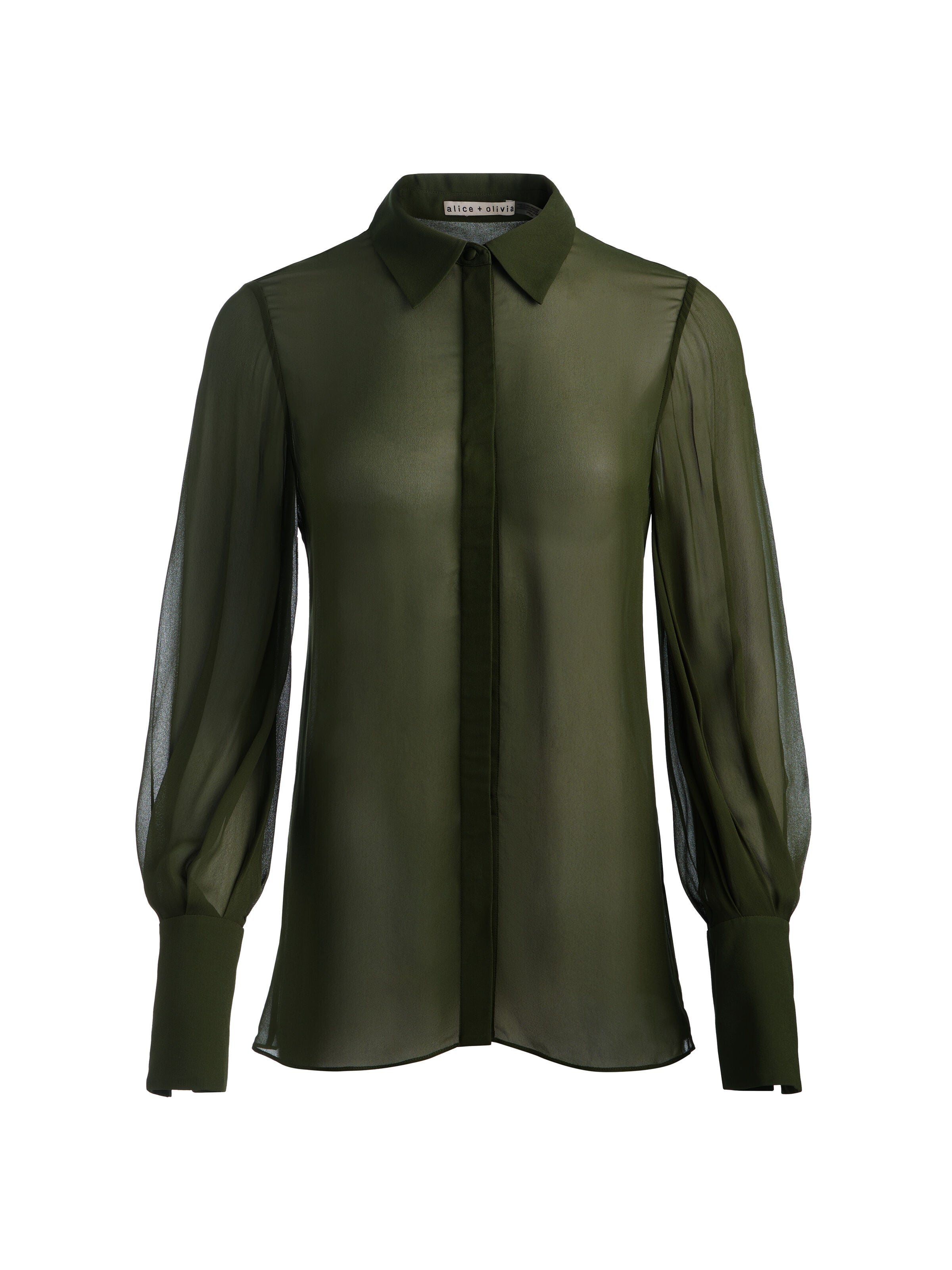 TURNER BUTTON DOWN-DARK OLIVE-ALICE + OLIVIA