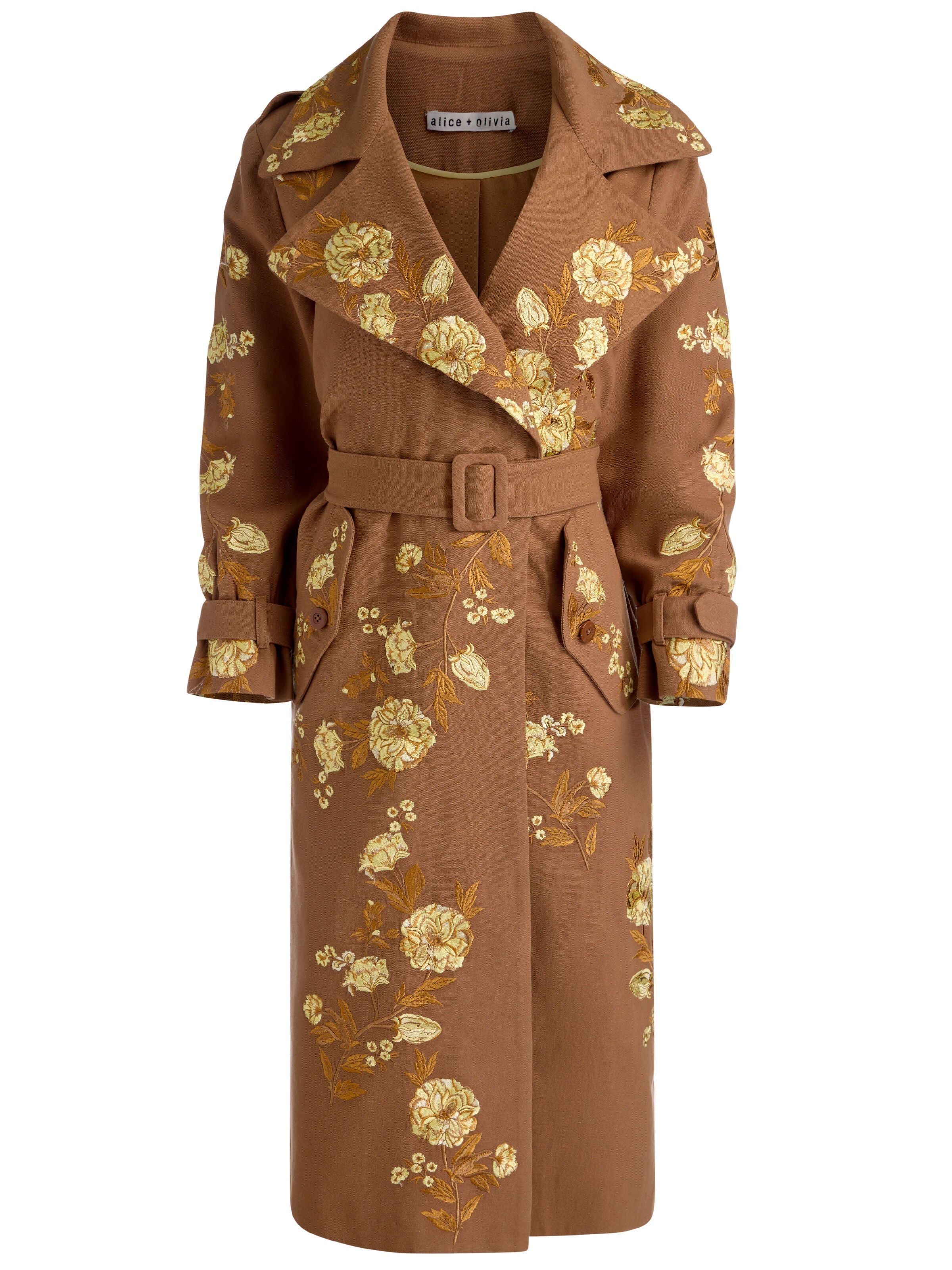 NEVADA EMBROIDERED TRENCH COAT-ALICE + OLIVIA