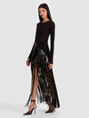 KENDRA SEQUIN FRINGE MAXI SKIRT-ALICE + OLIVIA