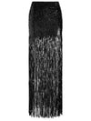 KENDRA SEQUIN FRINGE MAXI SKIRT-ALICE + OLIVIA