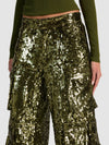 OLYMPIA SEQUIN CARGO PANT-ALICE + OLIVIA