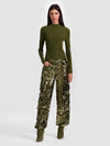 OLYMPIA SEQUIN CARGO PANT-ALICE + OLIVIA