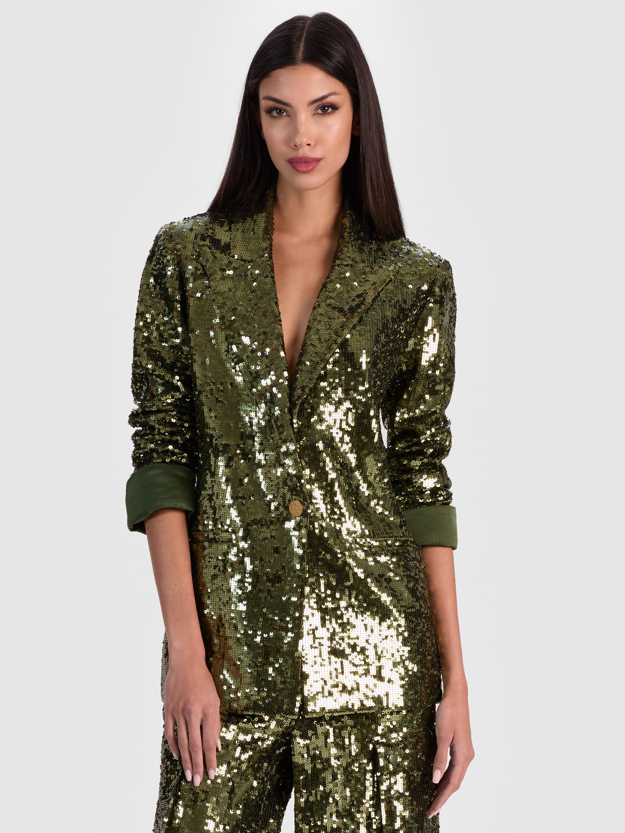 QUINCY SEQUIN BLAZER-ALICE + OLIVIA