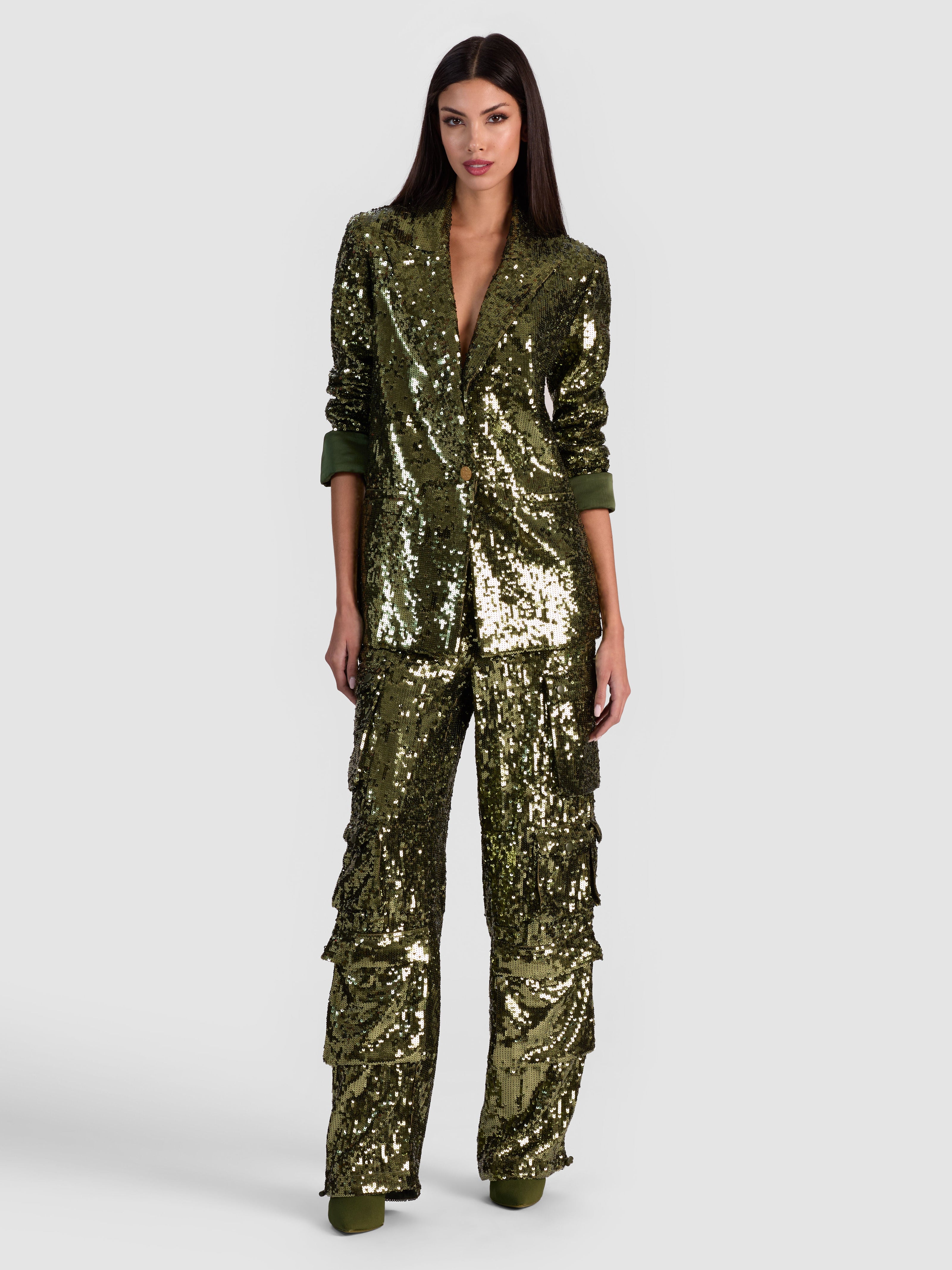 QUINCY SEQUIN BLAZER-ALICE + OLIVIA