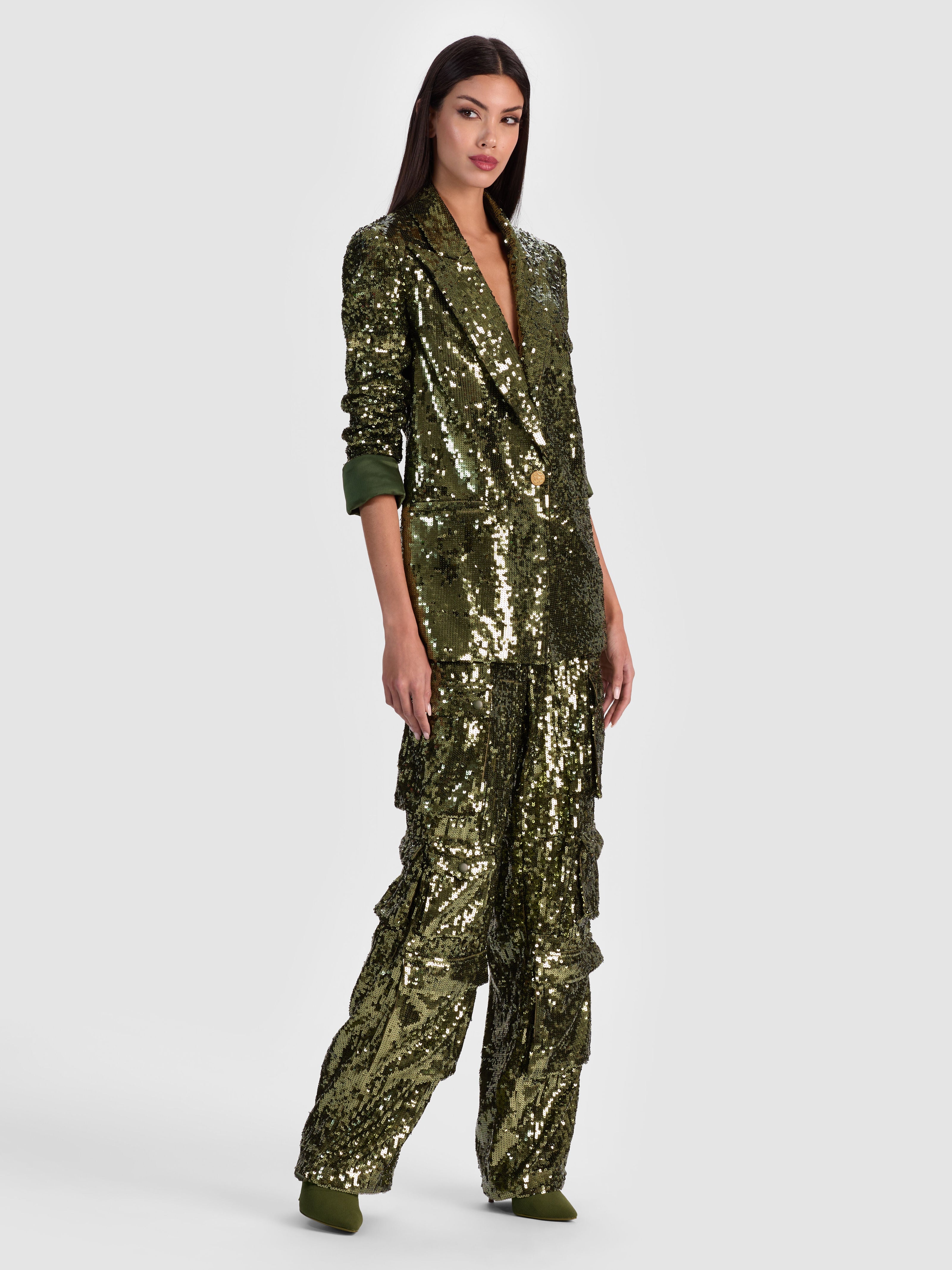 QUINCY SEQUIN BLAZER-ALICE + OLIVIA