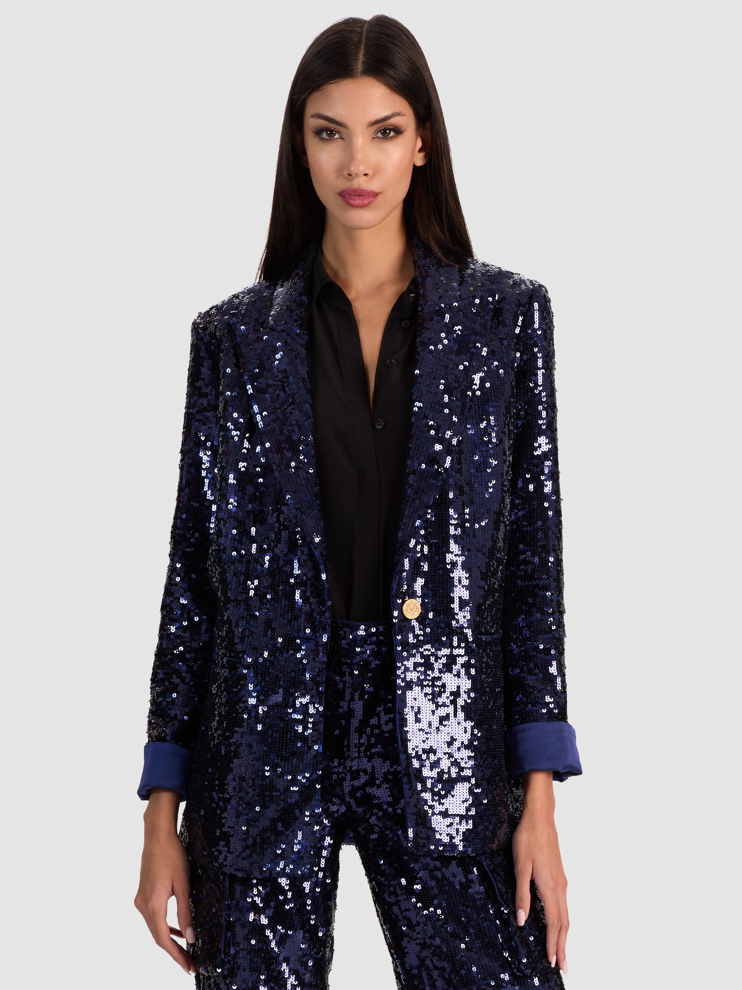 QUINCY SEQUIN BLAZER-ALICE + OLIVIA