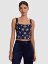 LILIANNA EMBELLISHED CORSET TOP-ALICE + OLIVIA
